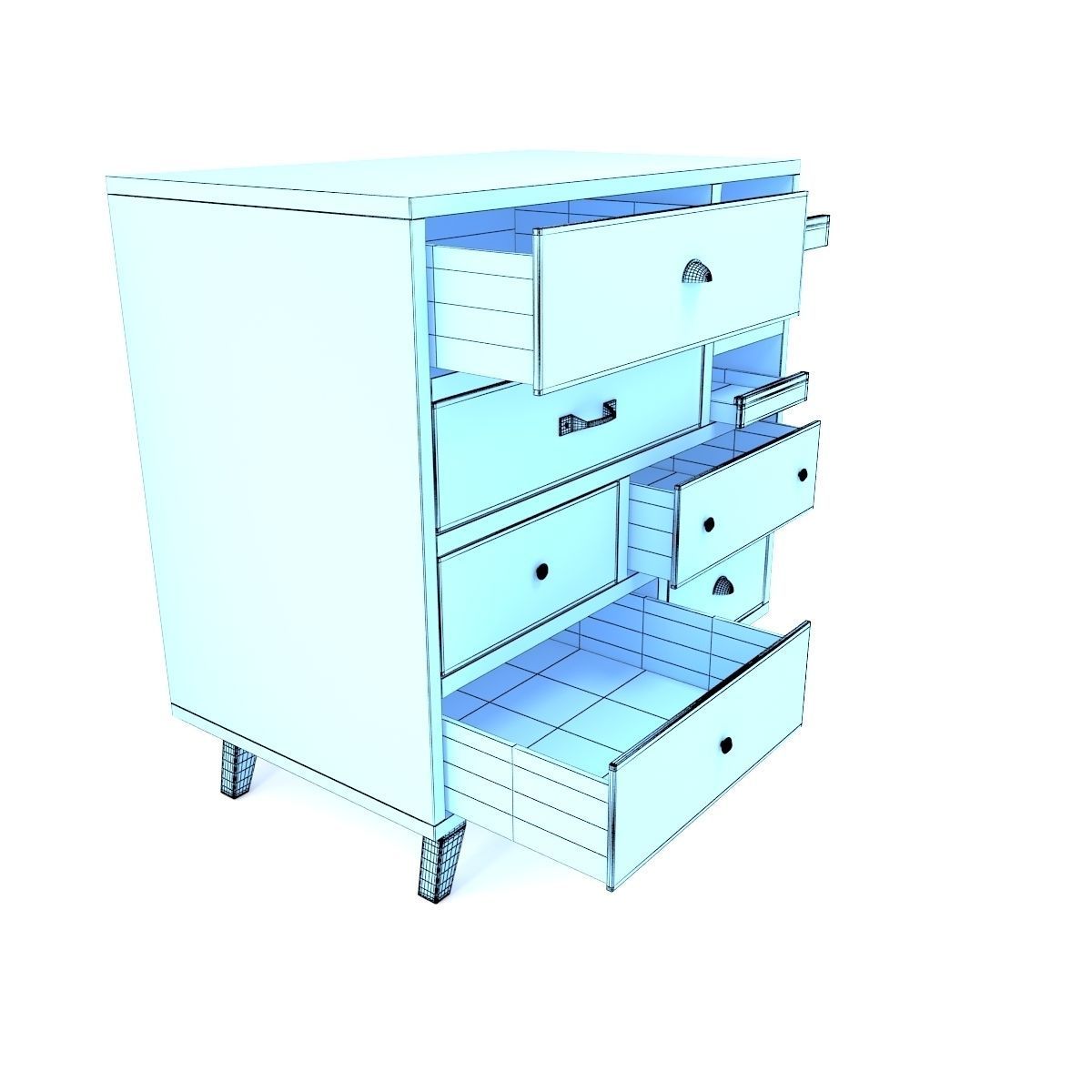Retro Cupboard 3D model_8