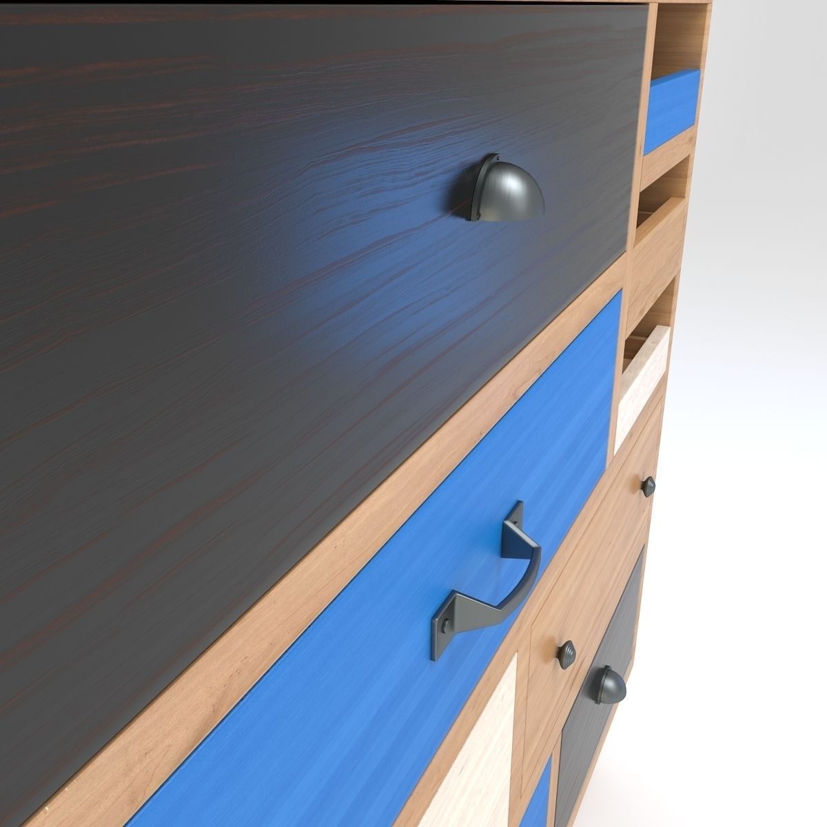 Retro Cupboard 3D model_6