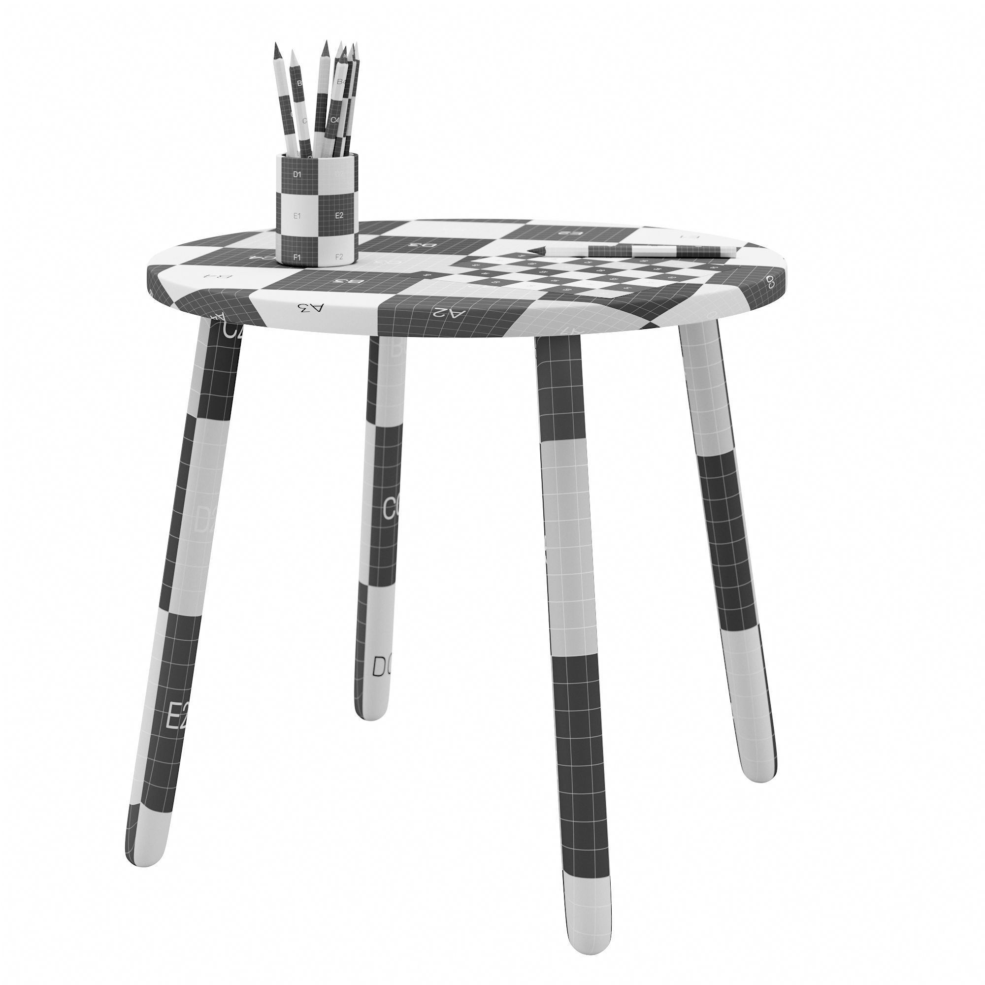 Dilcia Table Low-poly 3D model_7