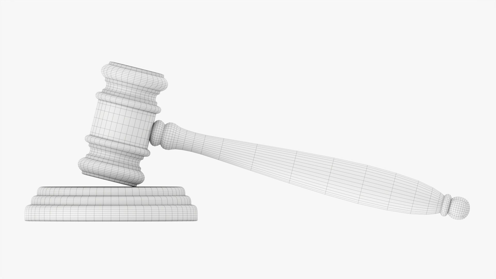 Judges gavel 02 3D model_8