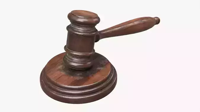 Judges gavel 02 3D model
