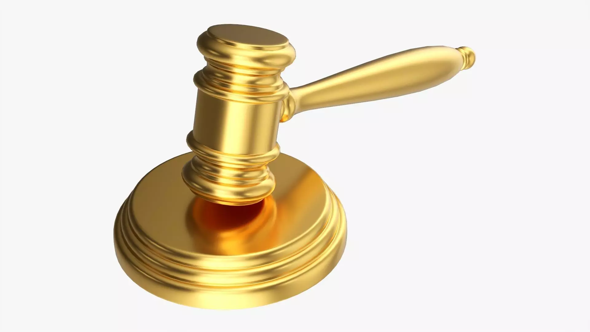 Judges gavel 03 gold 3D model