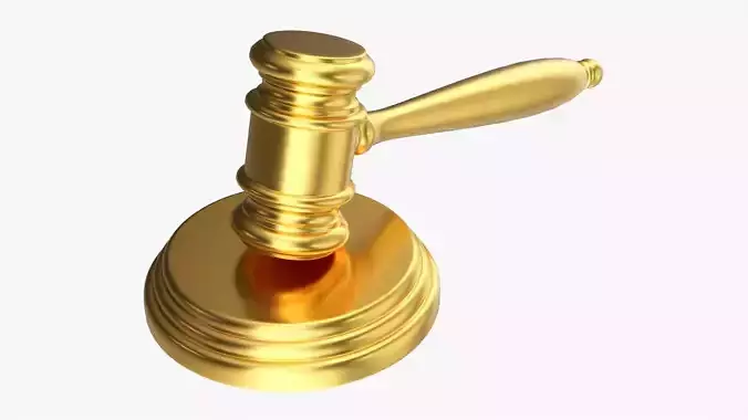 Judges gavel 03 gold