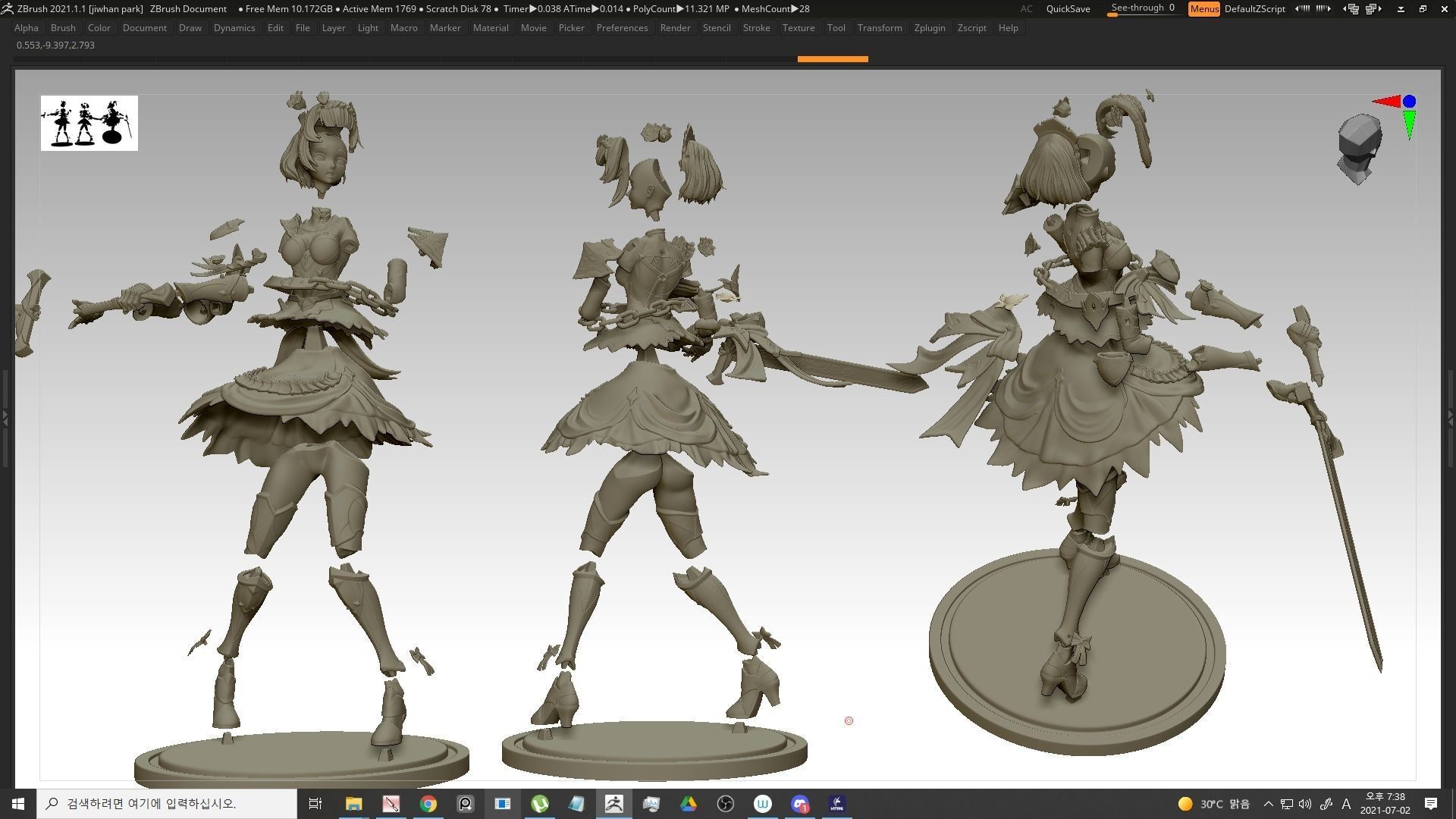 genshin Noeil 3D print model_9