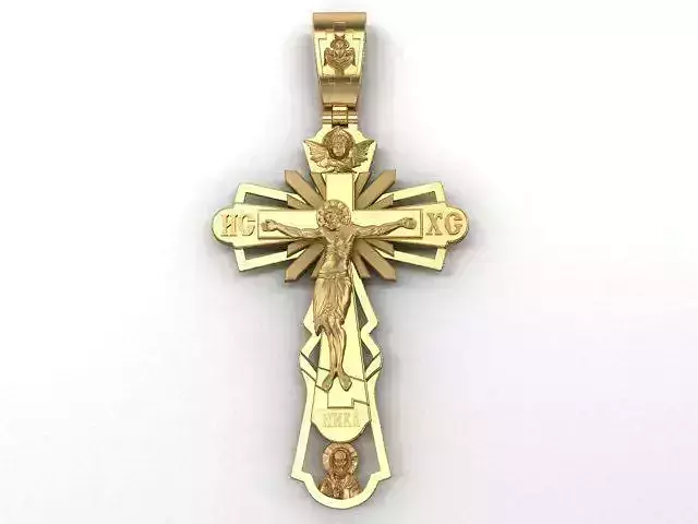 cross gold crucifix pendant