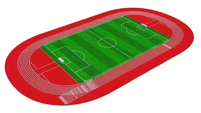 soccor ball field with athletic track