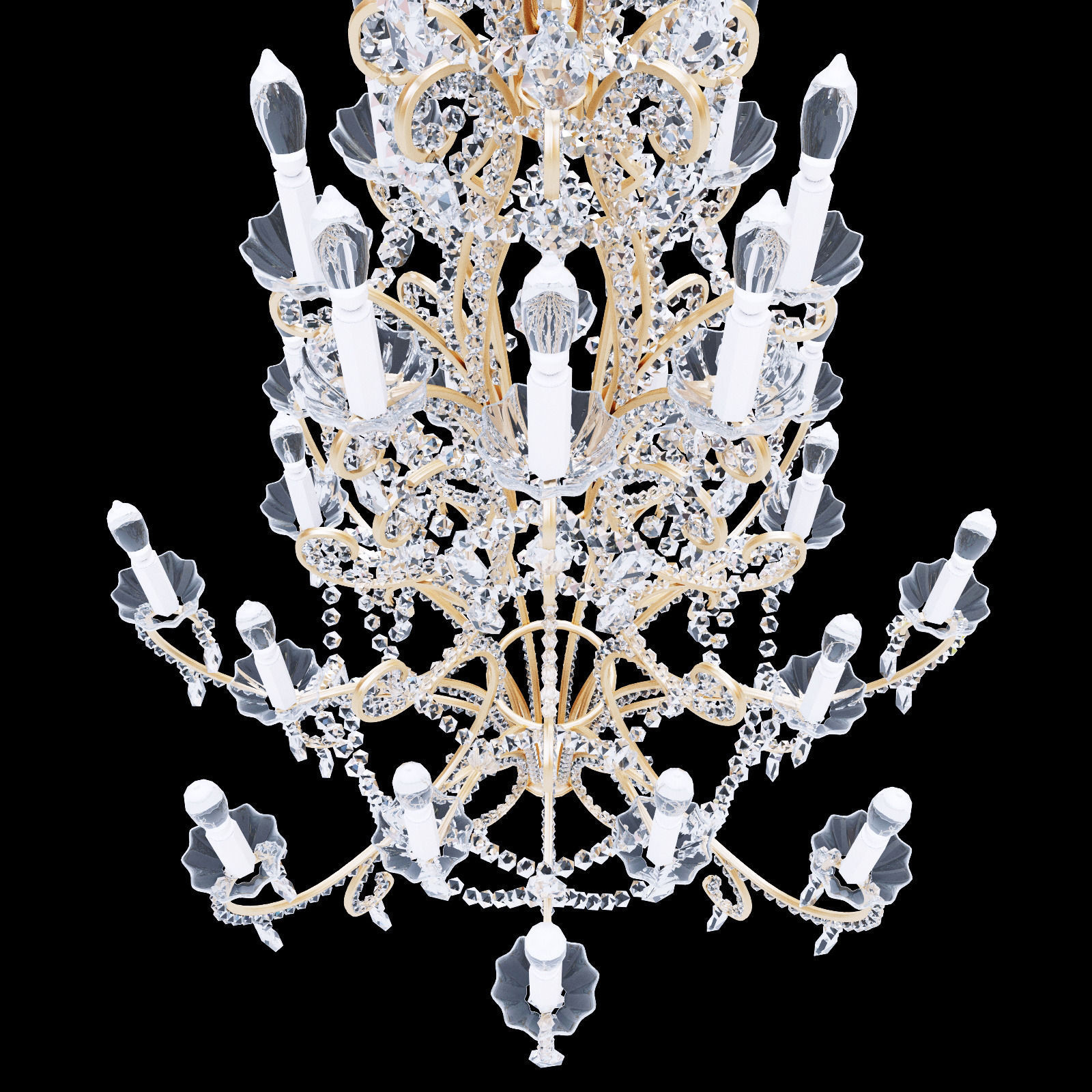 Chandelier Bordeaux Large 3D model_1