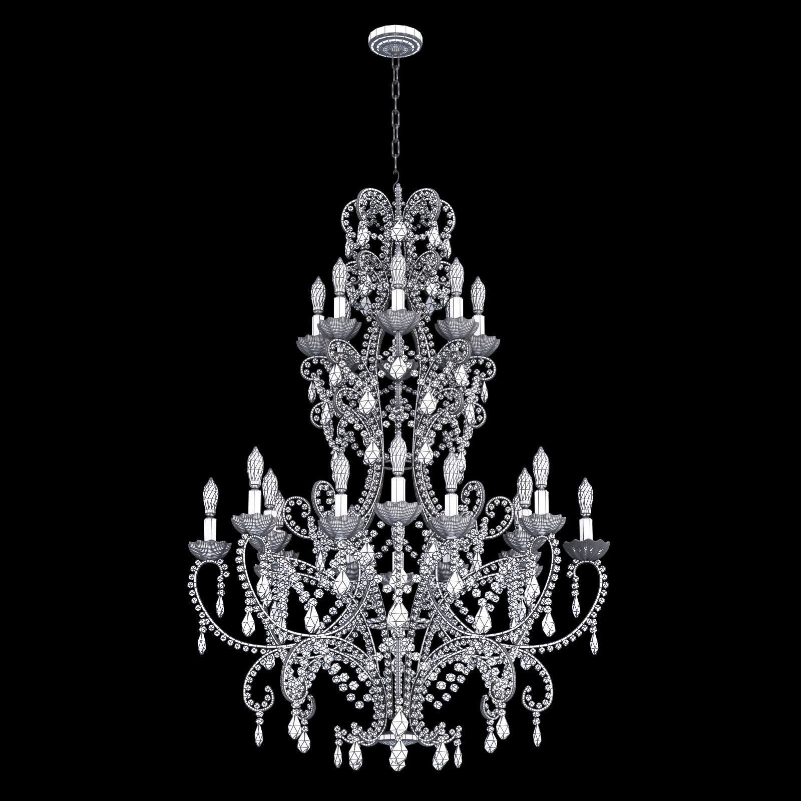 Chandelier Bordeaux Large 3D model_4