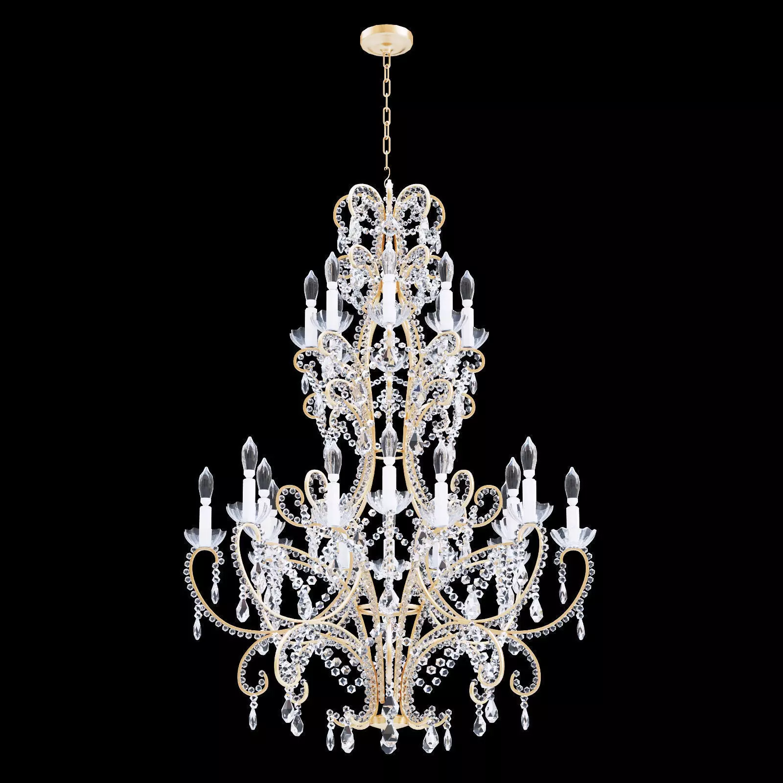Chandelier Bordeaux Large 3D model_0