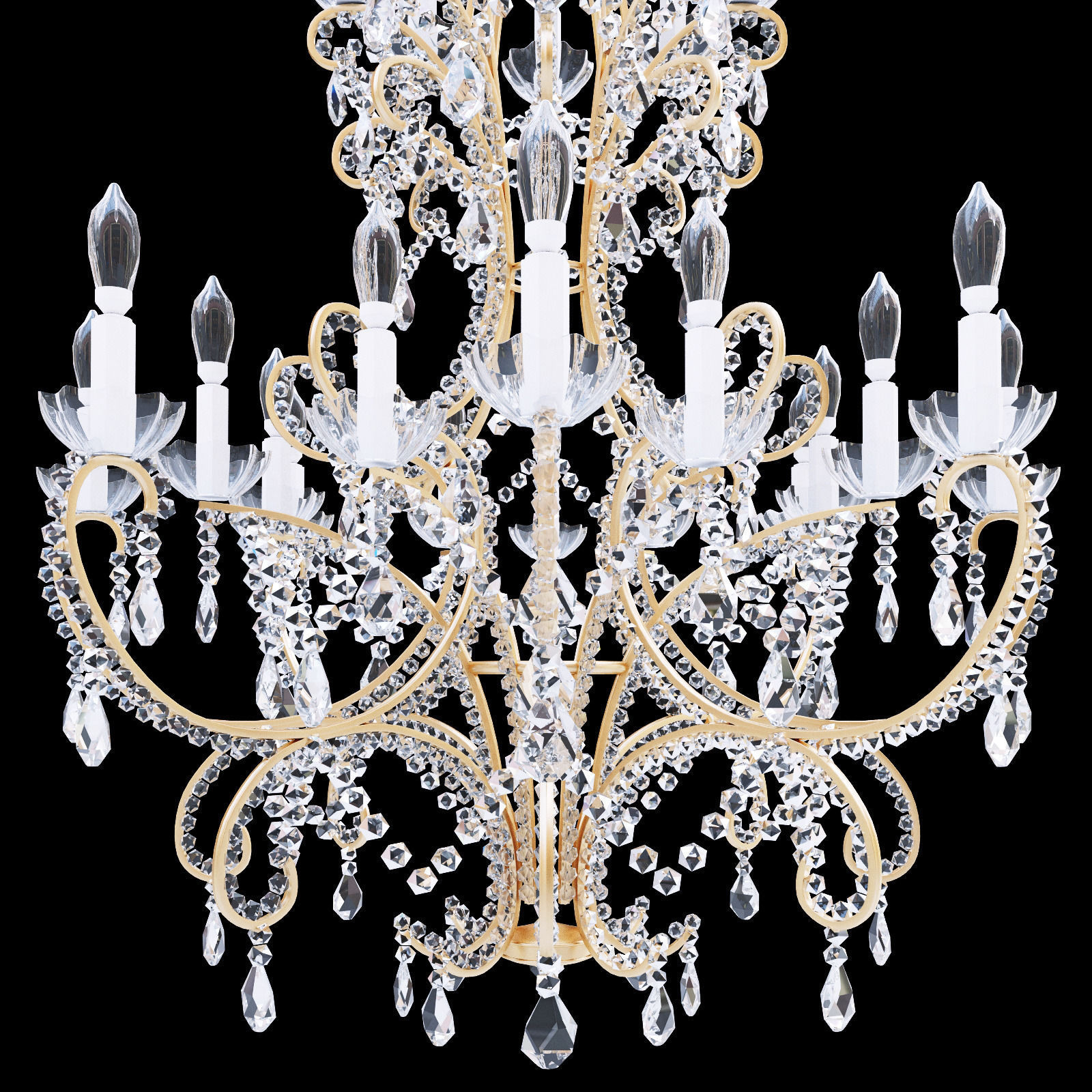 Chandelier Bordeaux Large 3D model_2