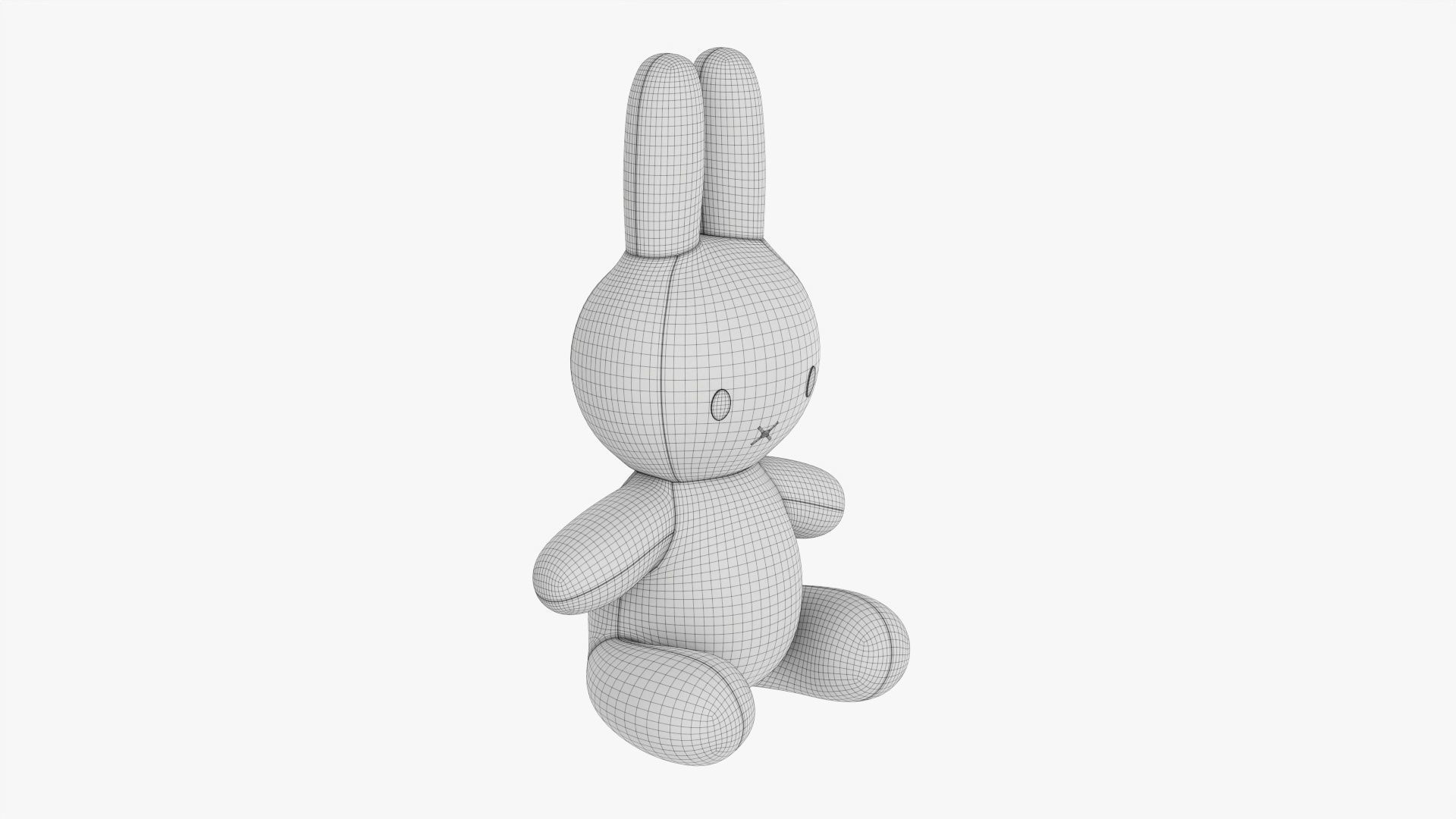 Rabbit soft toy 03 3D model_6