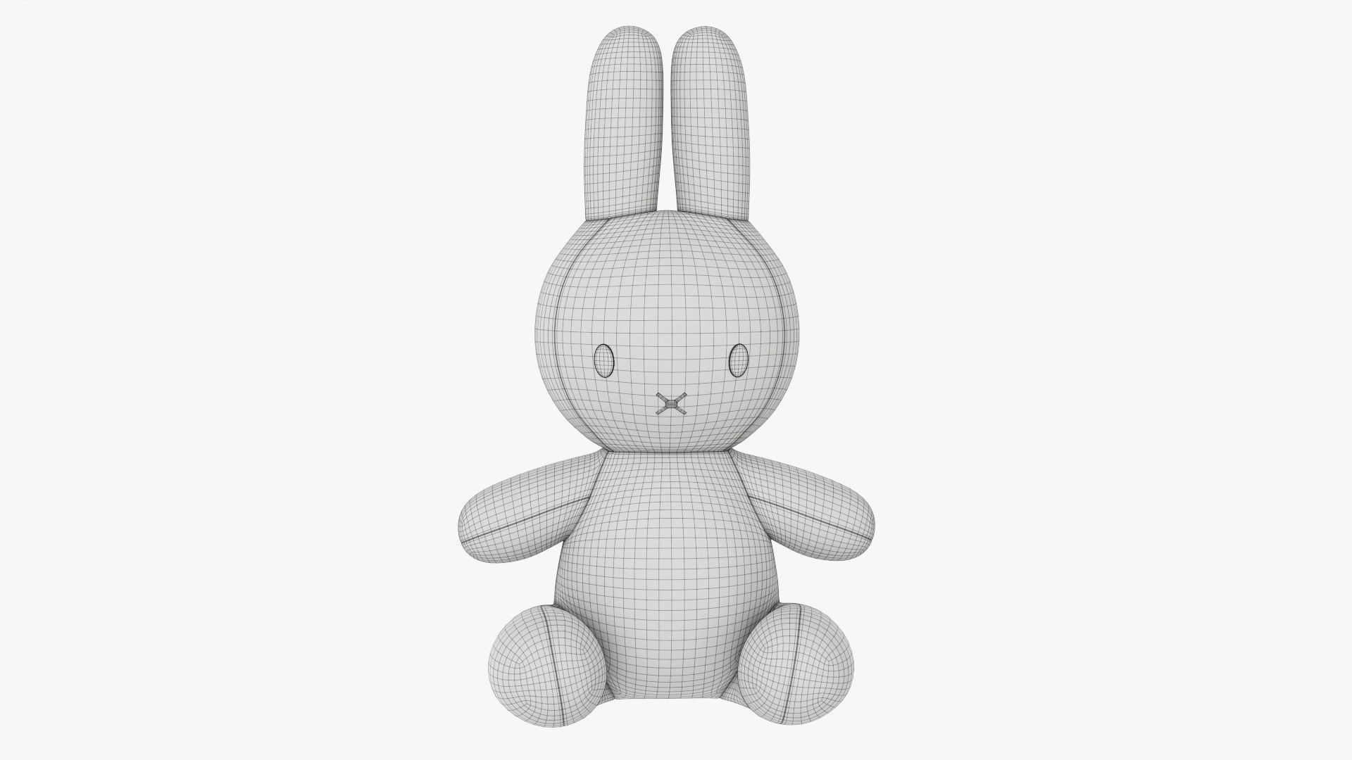 Rabbit soft toy 03 3D model_5