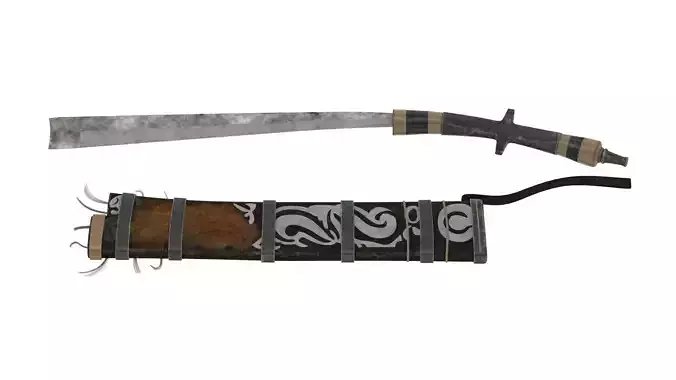 Pandat Sword Low-poly 3D model