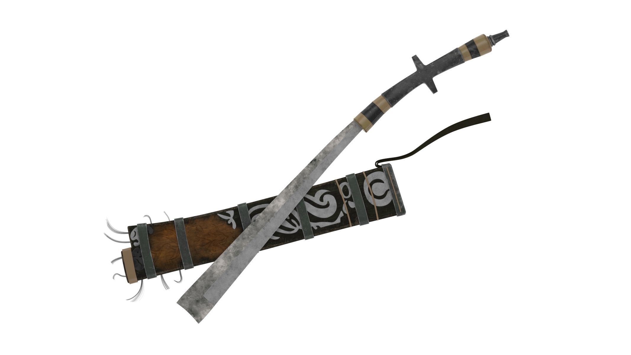 Pandat Sword Low-poly 3D model_5