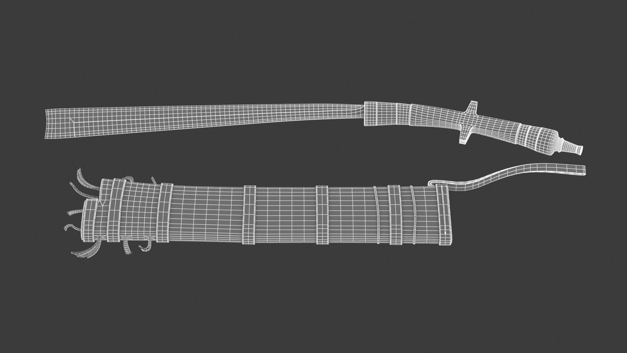 Pandat Sword Low-poly 3D model_10
