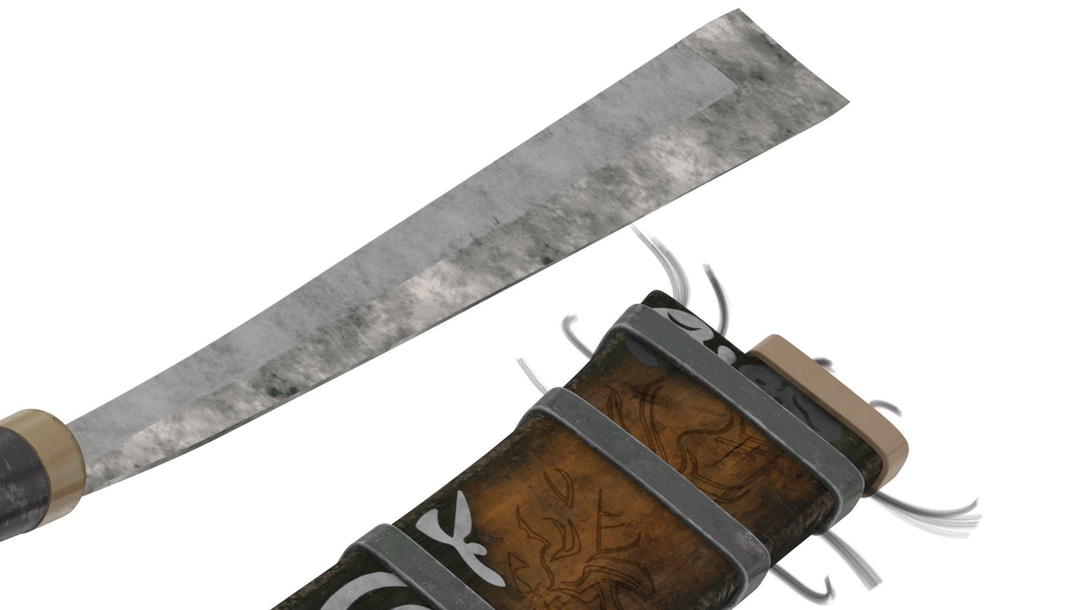 Pandat Sword Low-poly 3D model_9