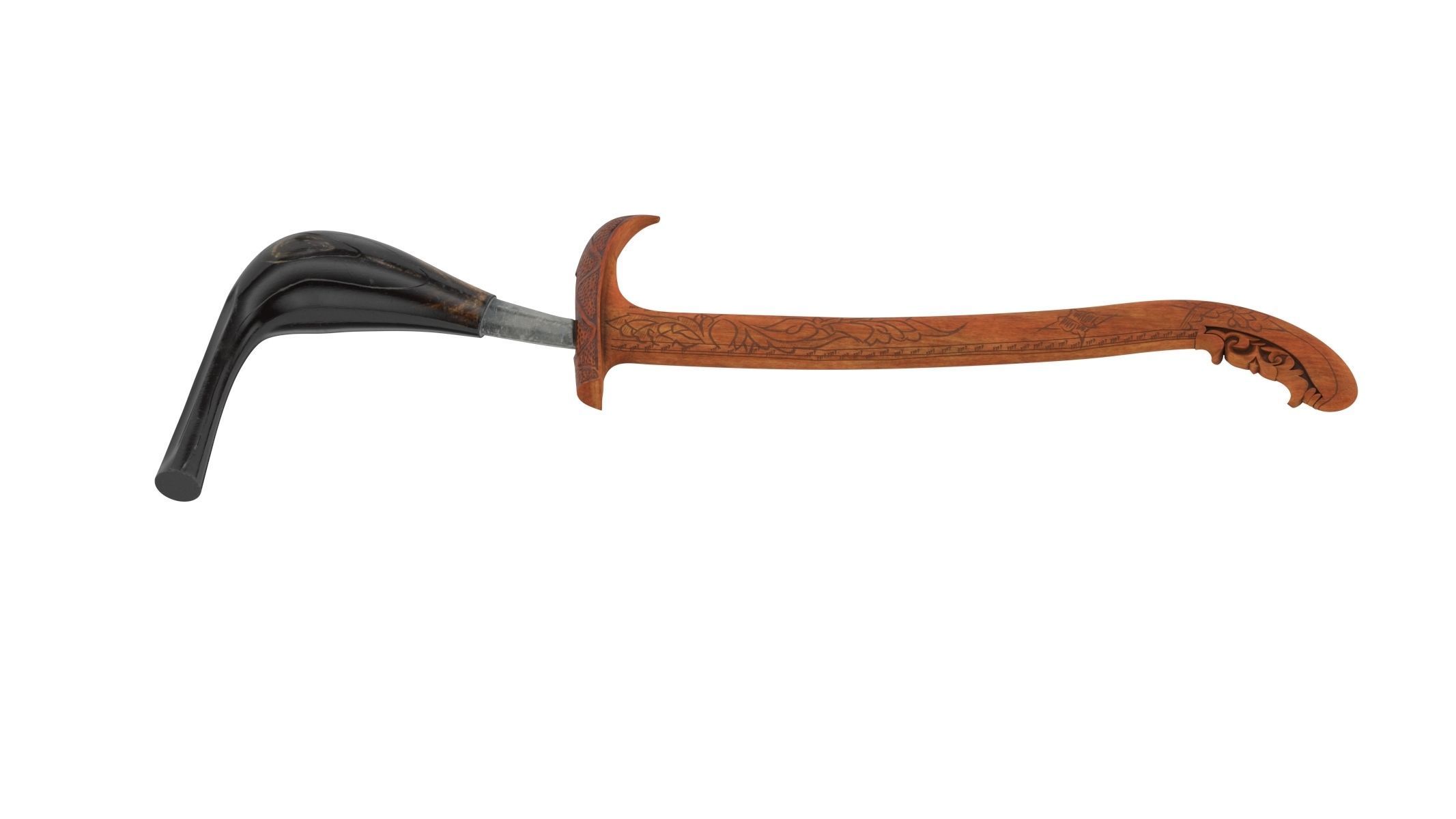 Rencong Dagger Low-poly 3D model_3