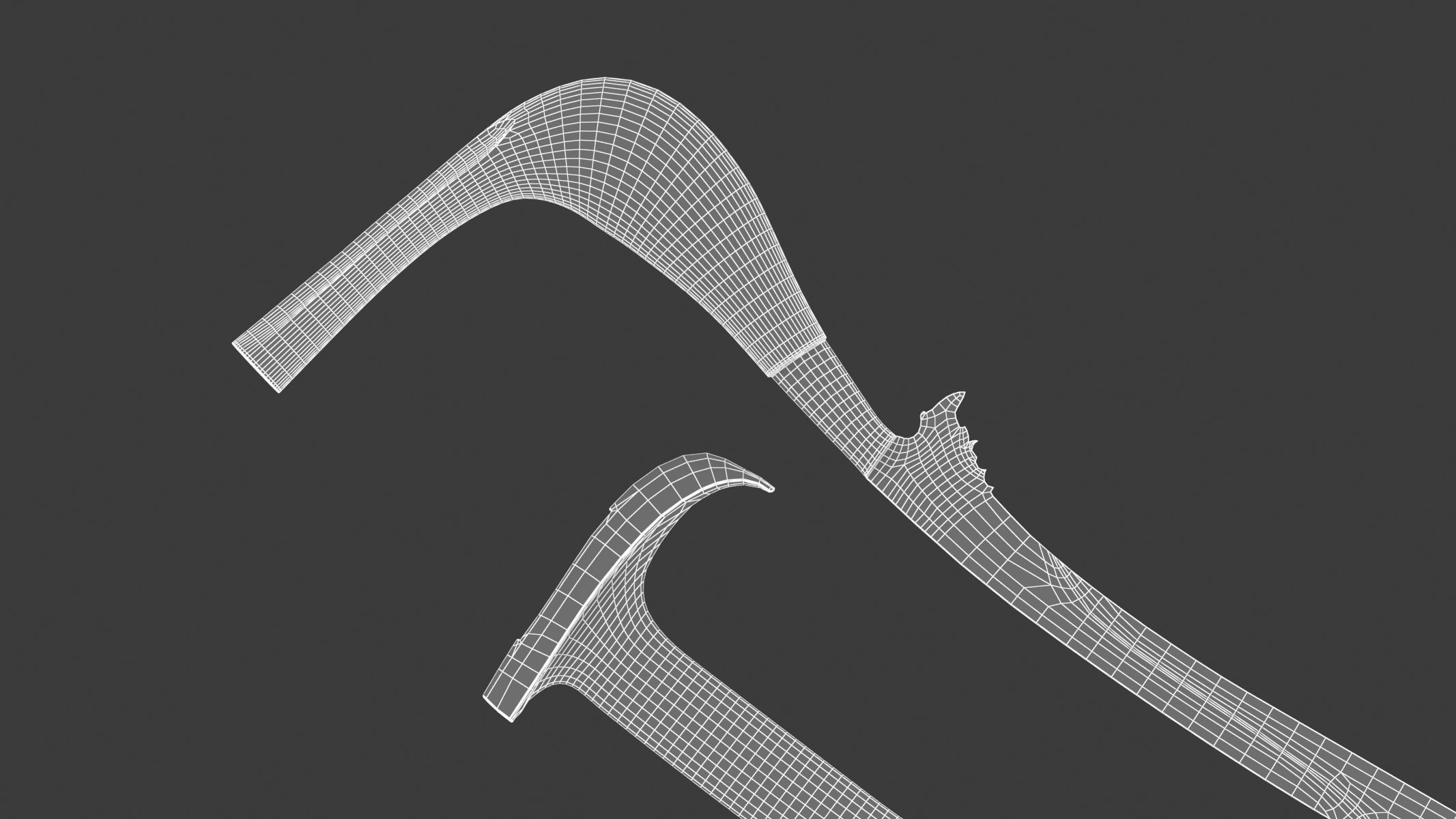 Rencong Dagger Low-poly 3D model_16