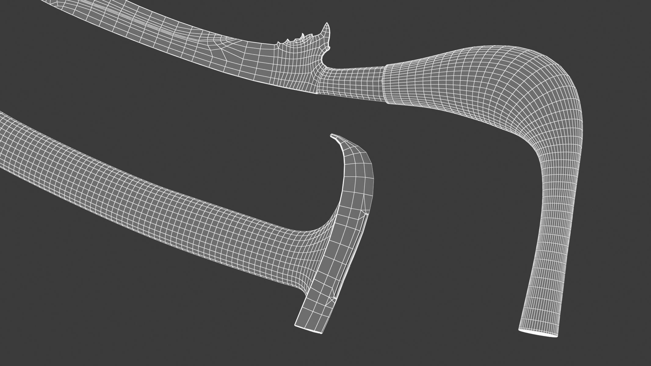 Rencong Dagger Low-poly 3D model_17