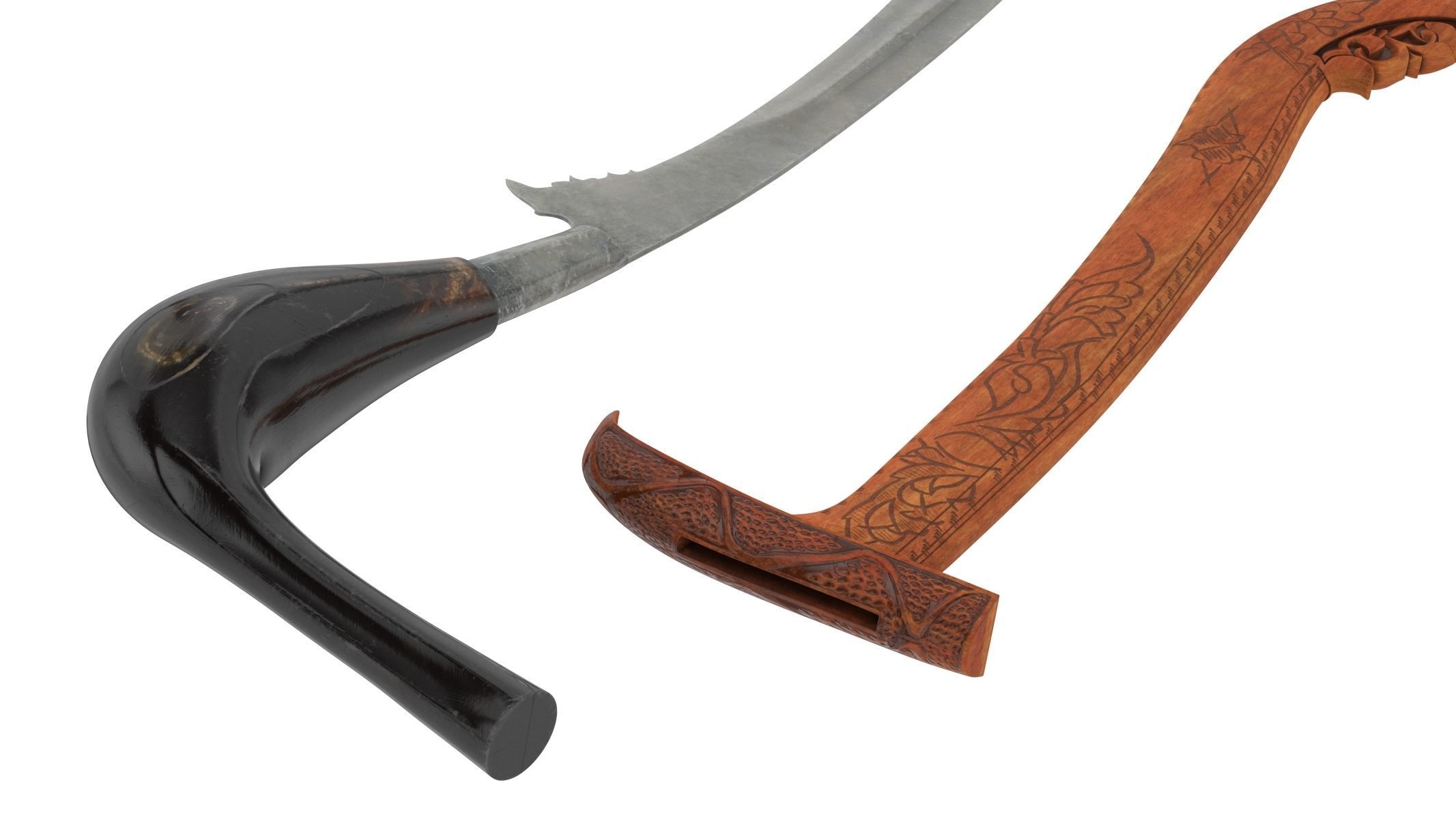 Rencong Dagger Low-poly 3D model_8