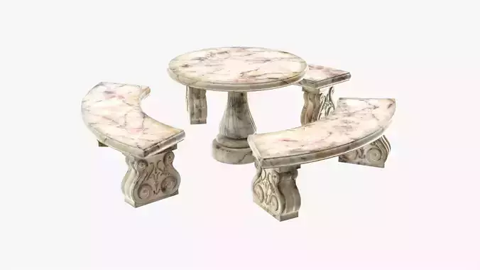 Garden stone furniture set