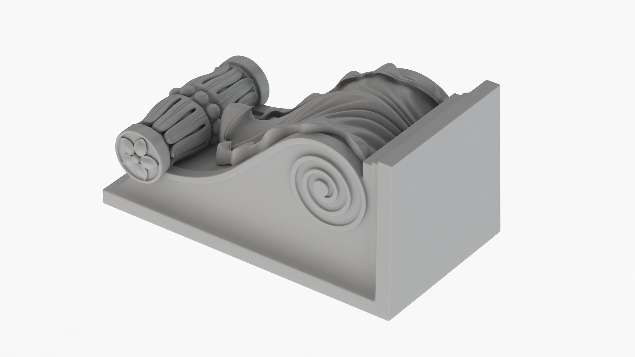 Scroll Corbel 10 3D model_4