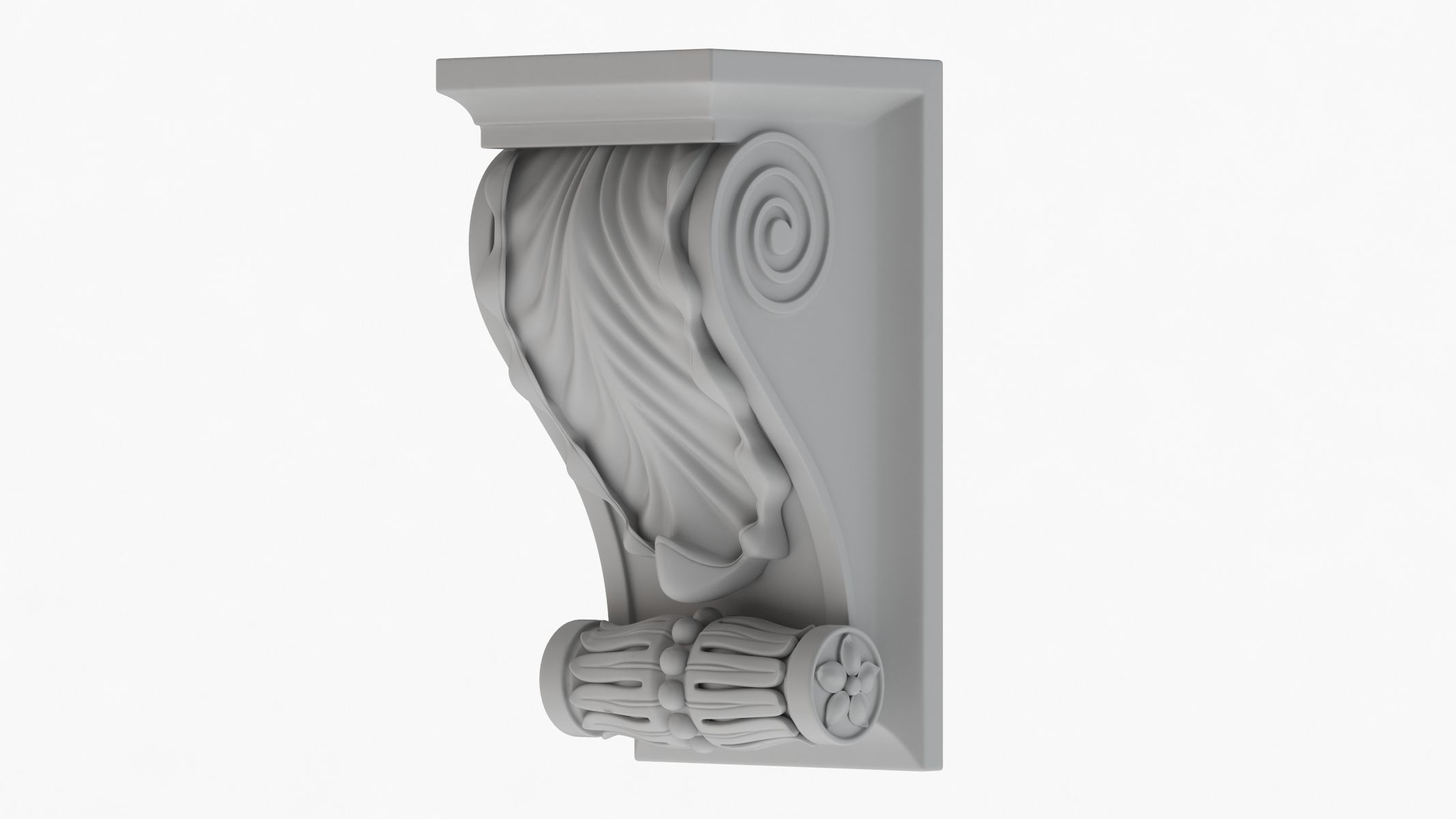 Scroll Corbel 10 3D model_2