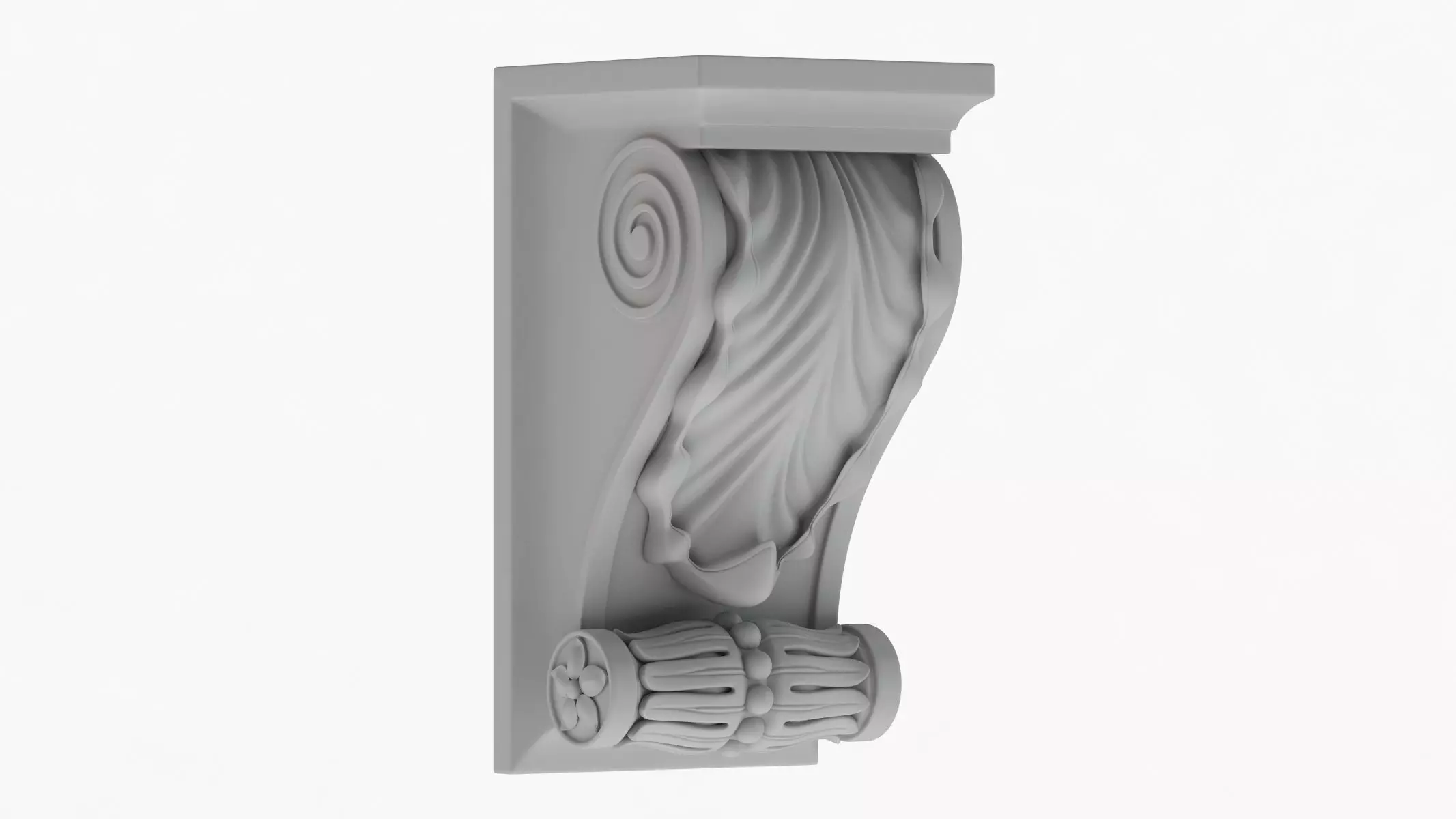 Scroll Corbel 10 3D model_0
