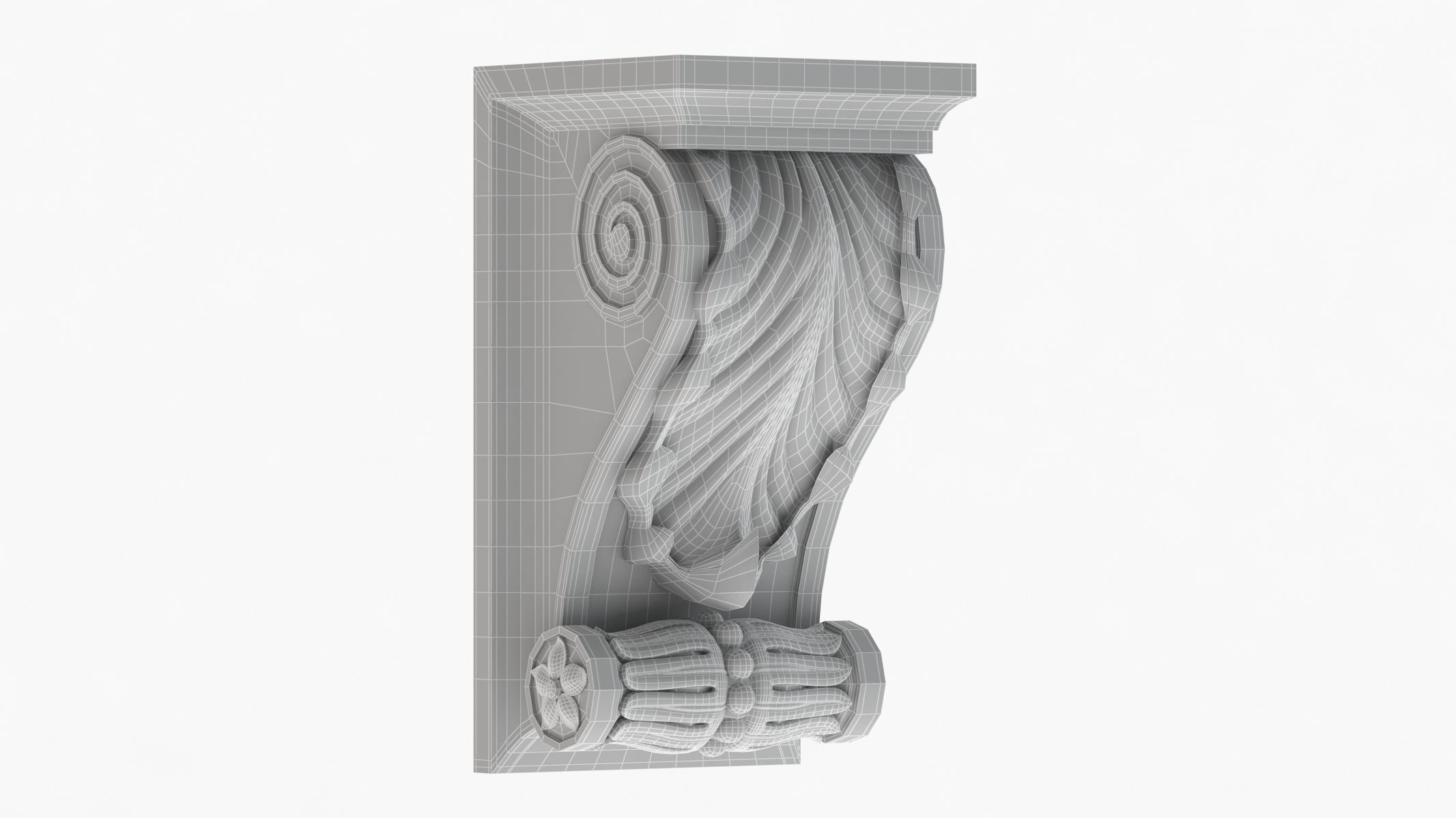 Scroll Corbel 10 3D model_5
