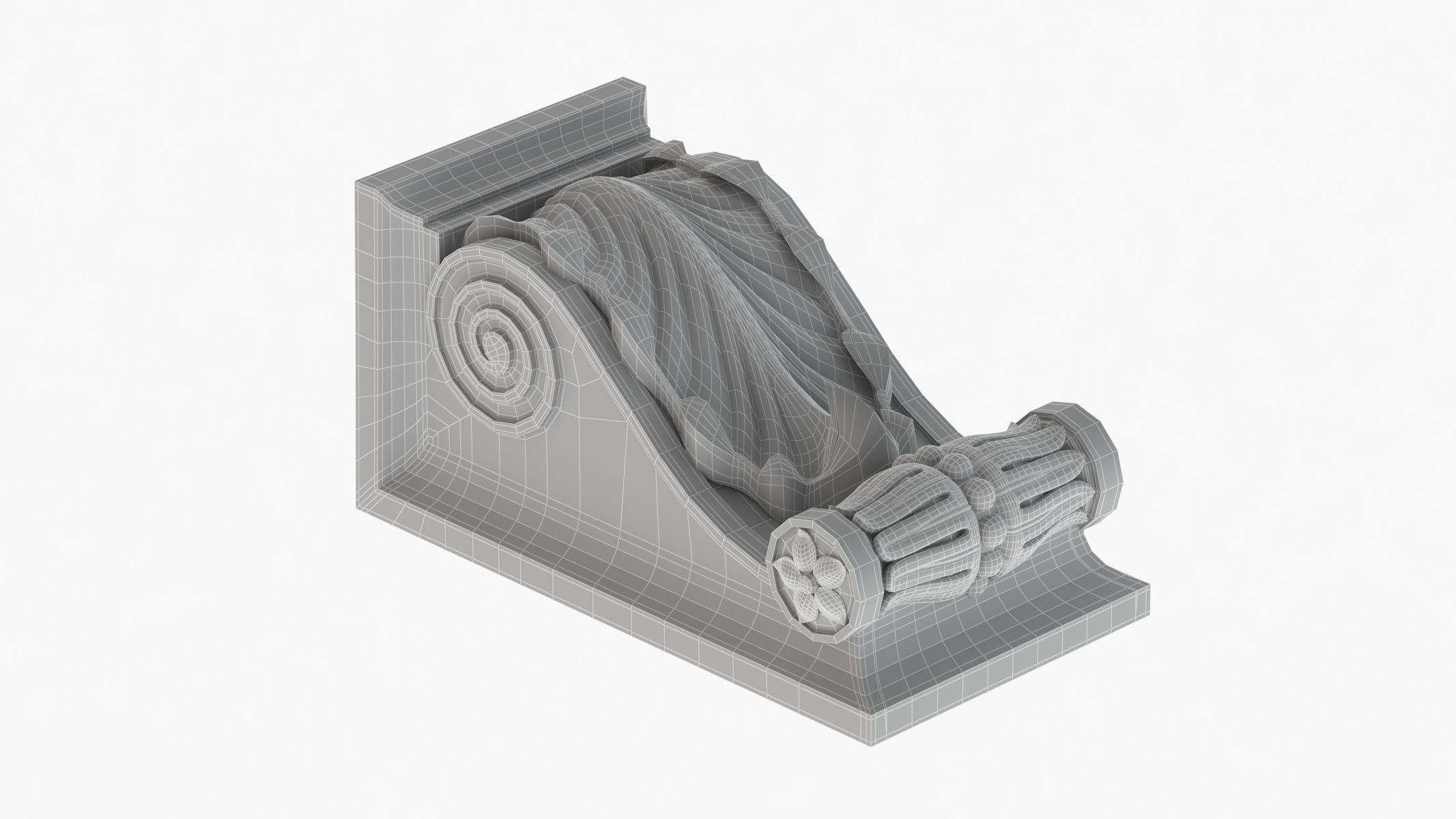 Scroll Corbel 10 3D model_8
