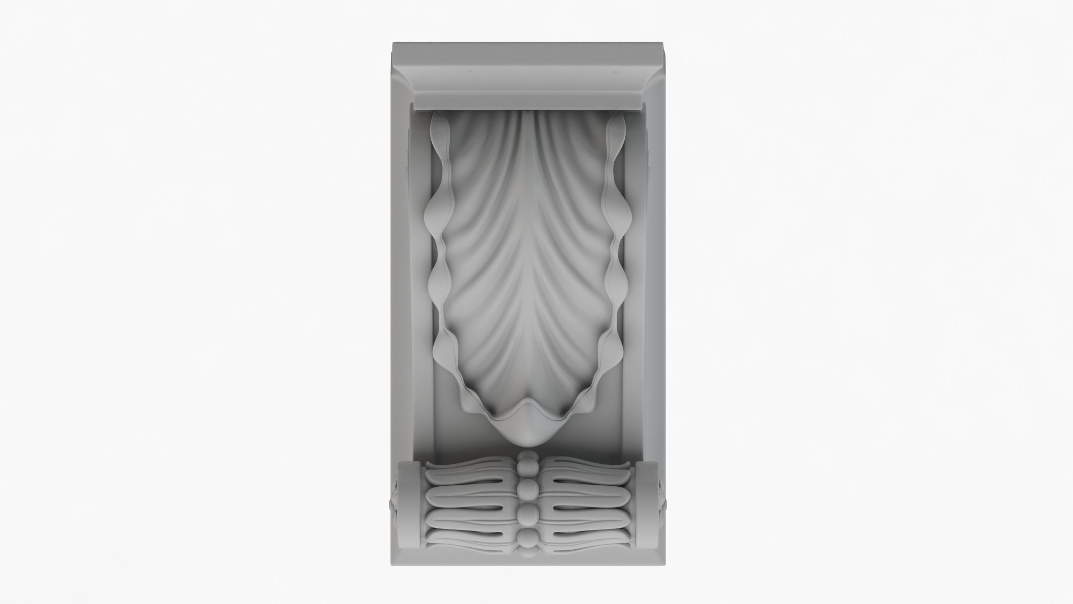 Scroll Corbel 10 3D model_1