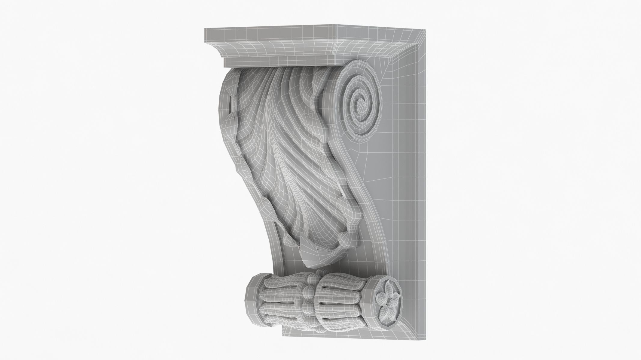 Scroll Corbel 10 3D model_7