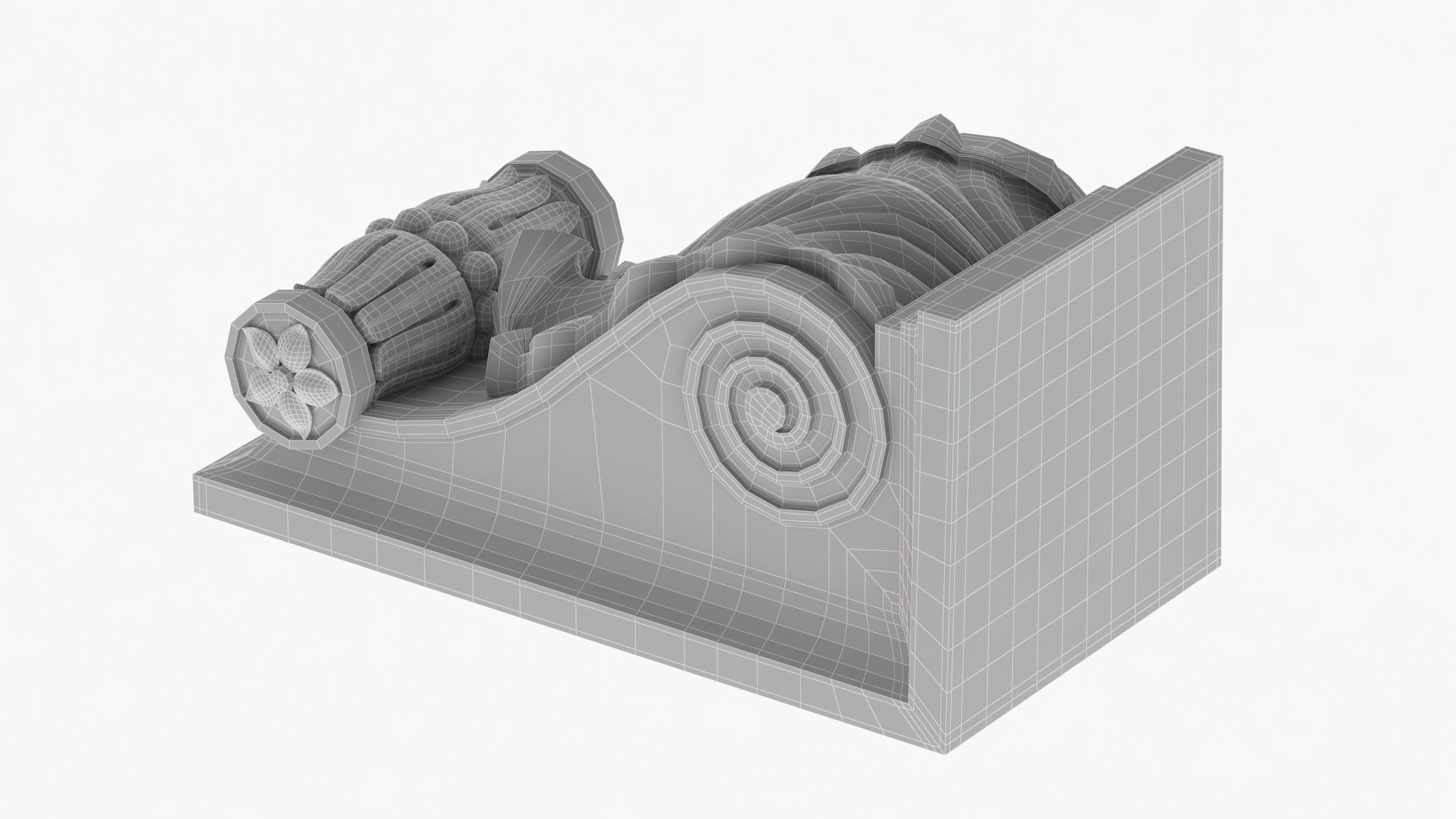 Scroll Corbel 10 3D model_9