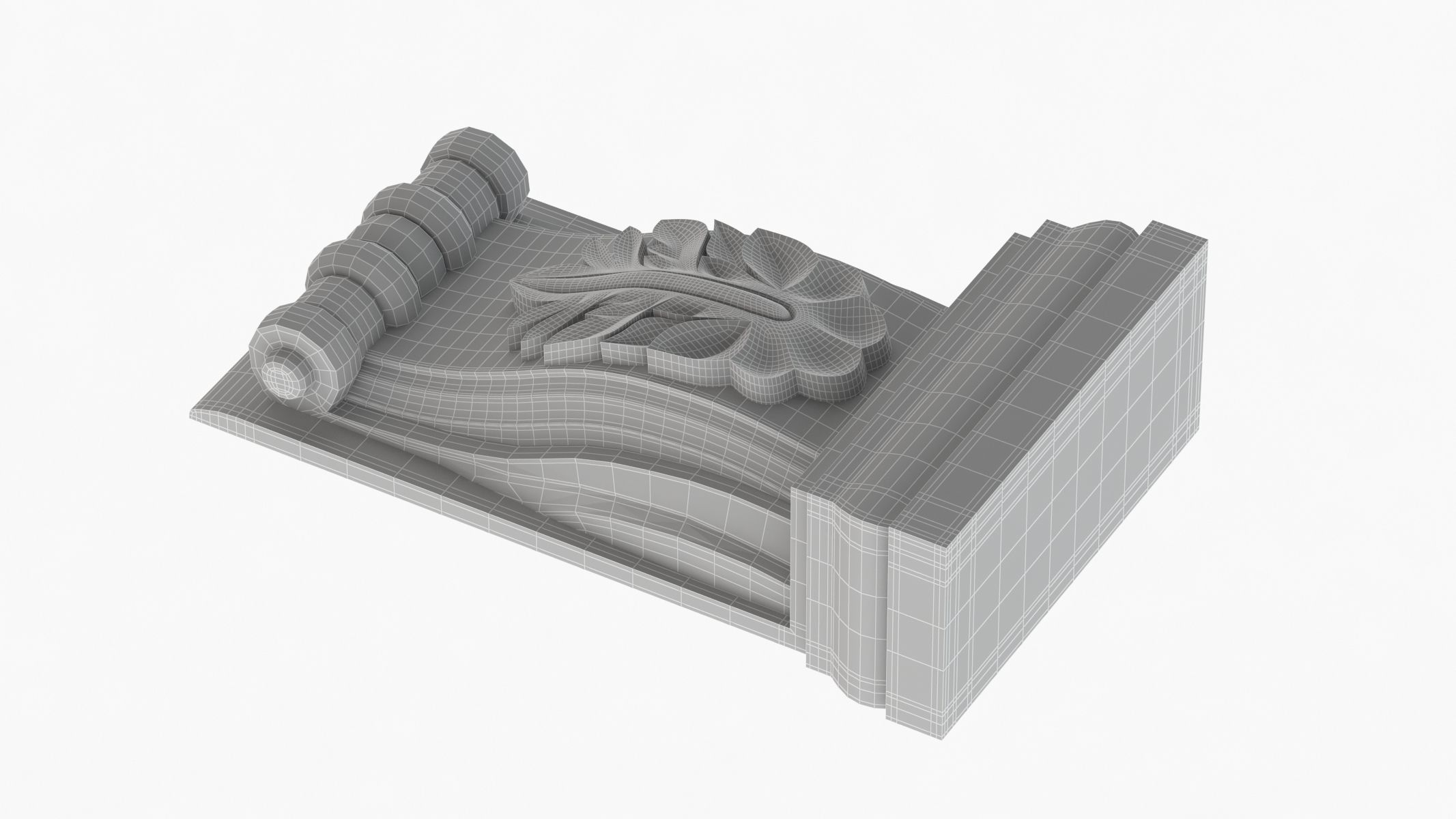 Scroll Corbel 12 3D model_9
