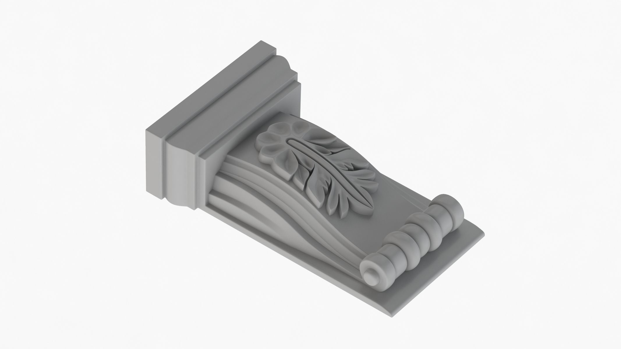 Scroll Corbel 12 3D model_3
