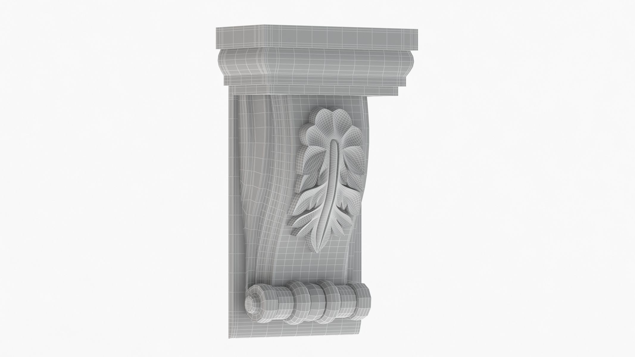 Scroll Corbel 12 3D model_5
