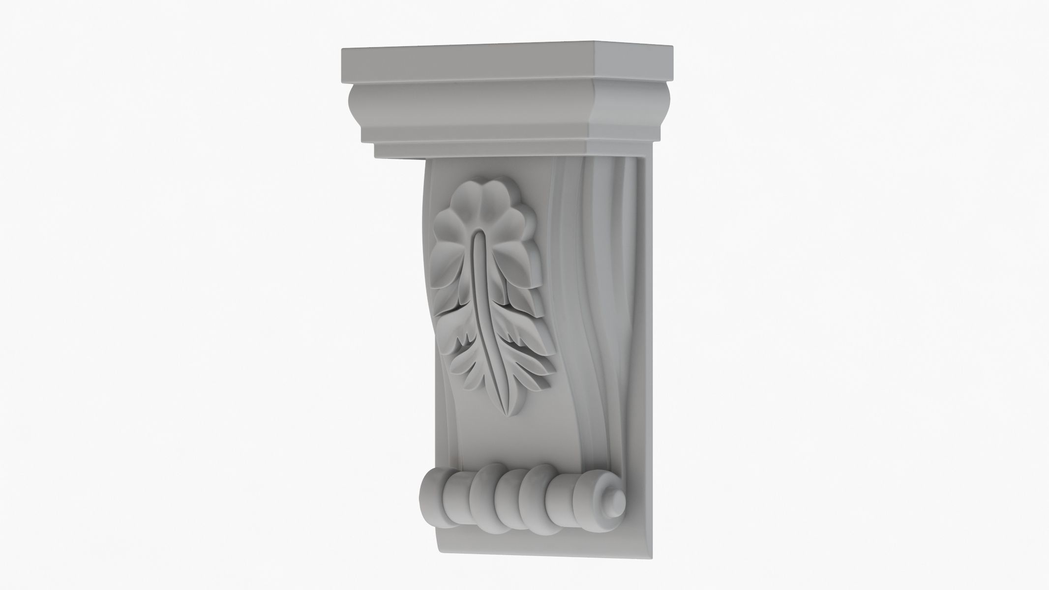 Scroll Corbel 12 3D model_2