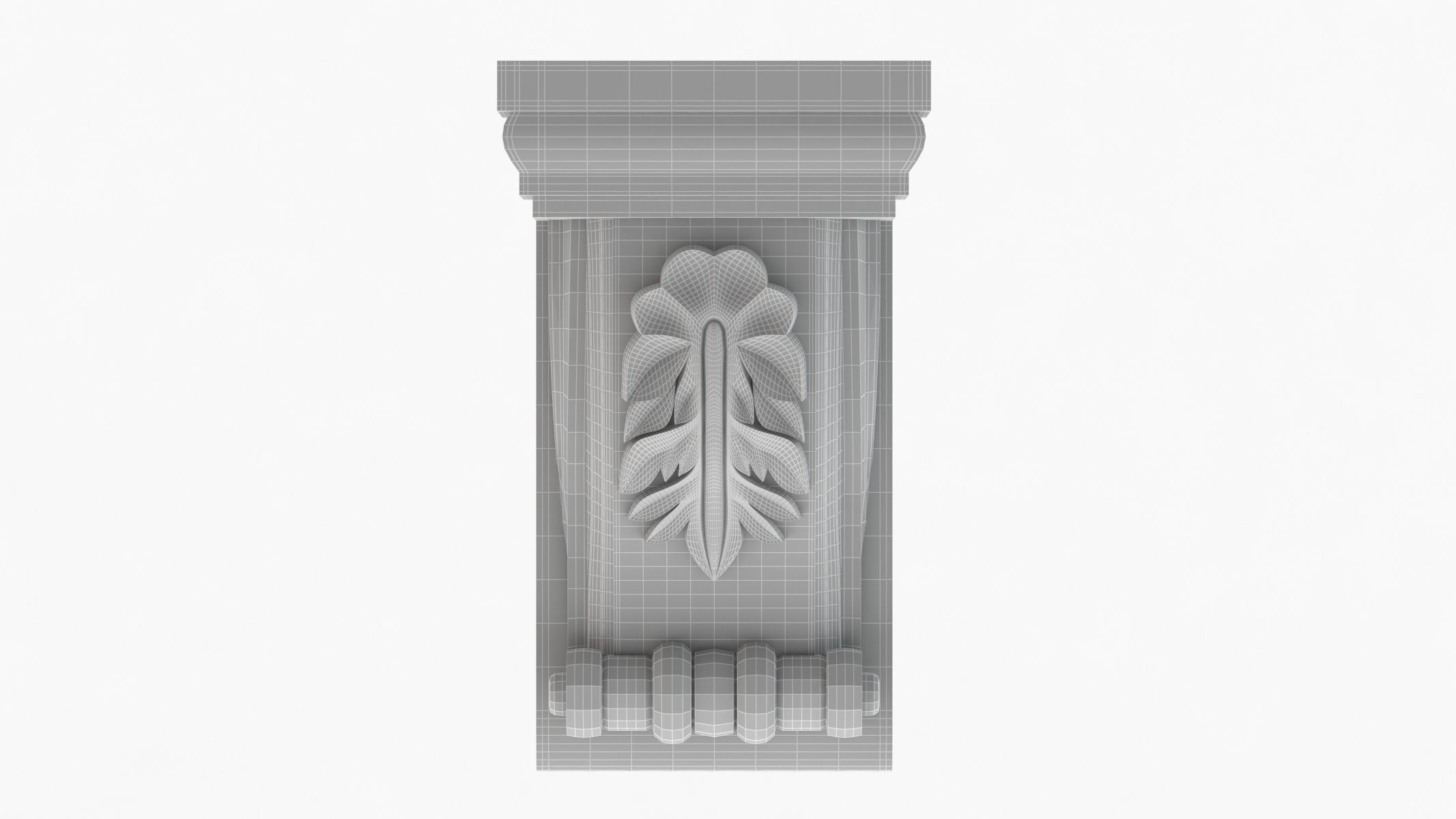 Scroll Corbel 12 3D model_6