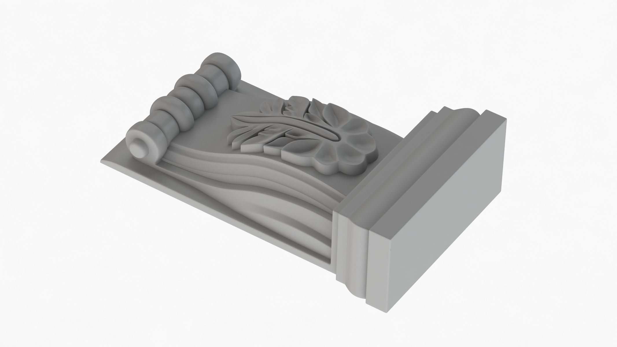 Scroll Corbel 12 3D model_4