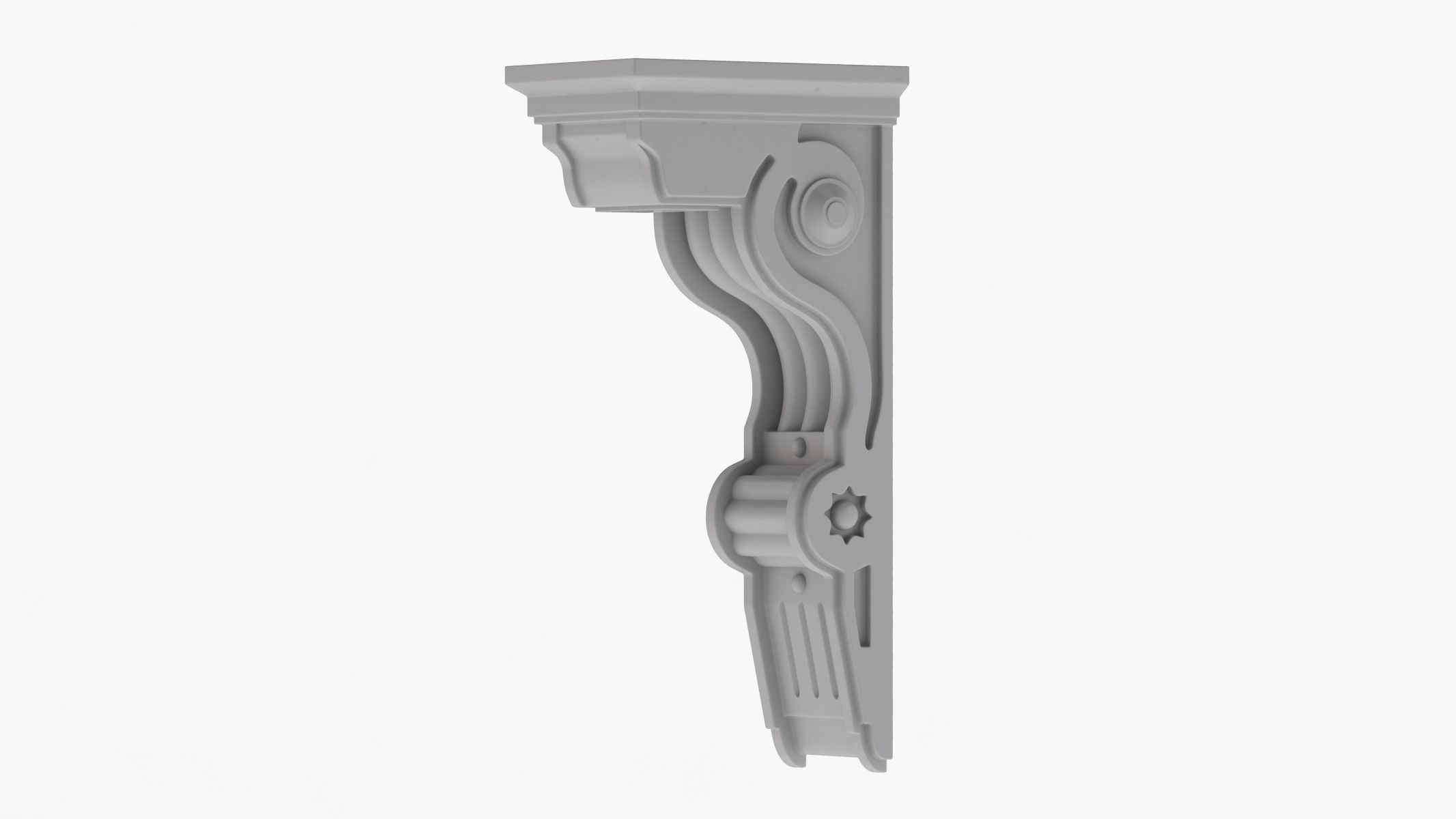 Scroll Corbel 13 3D model_2