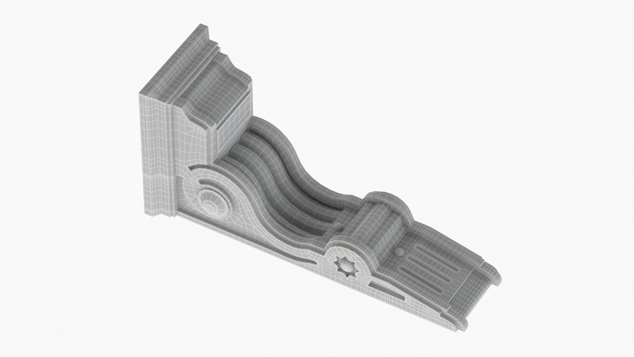 Scroll Corbel 13 3D model_8