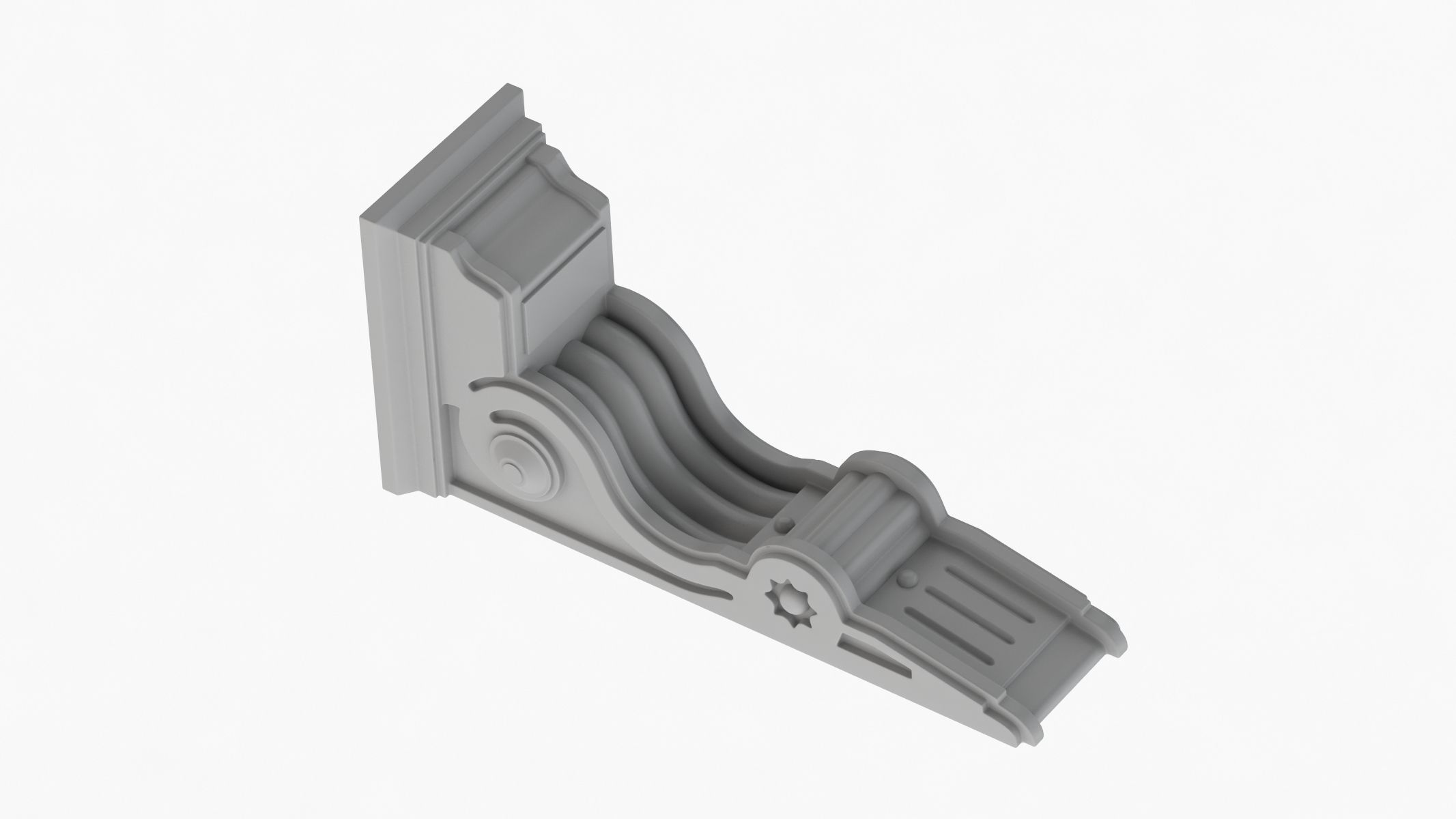 Scroll Corbel 13 3D model_3