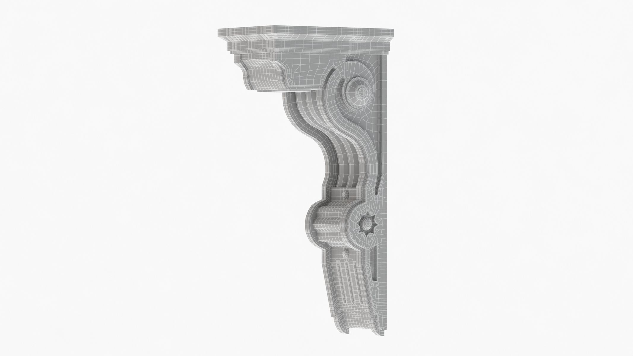 Scroll Corbel 13 3D model_7