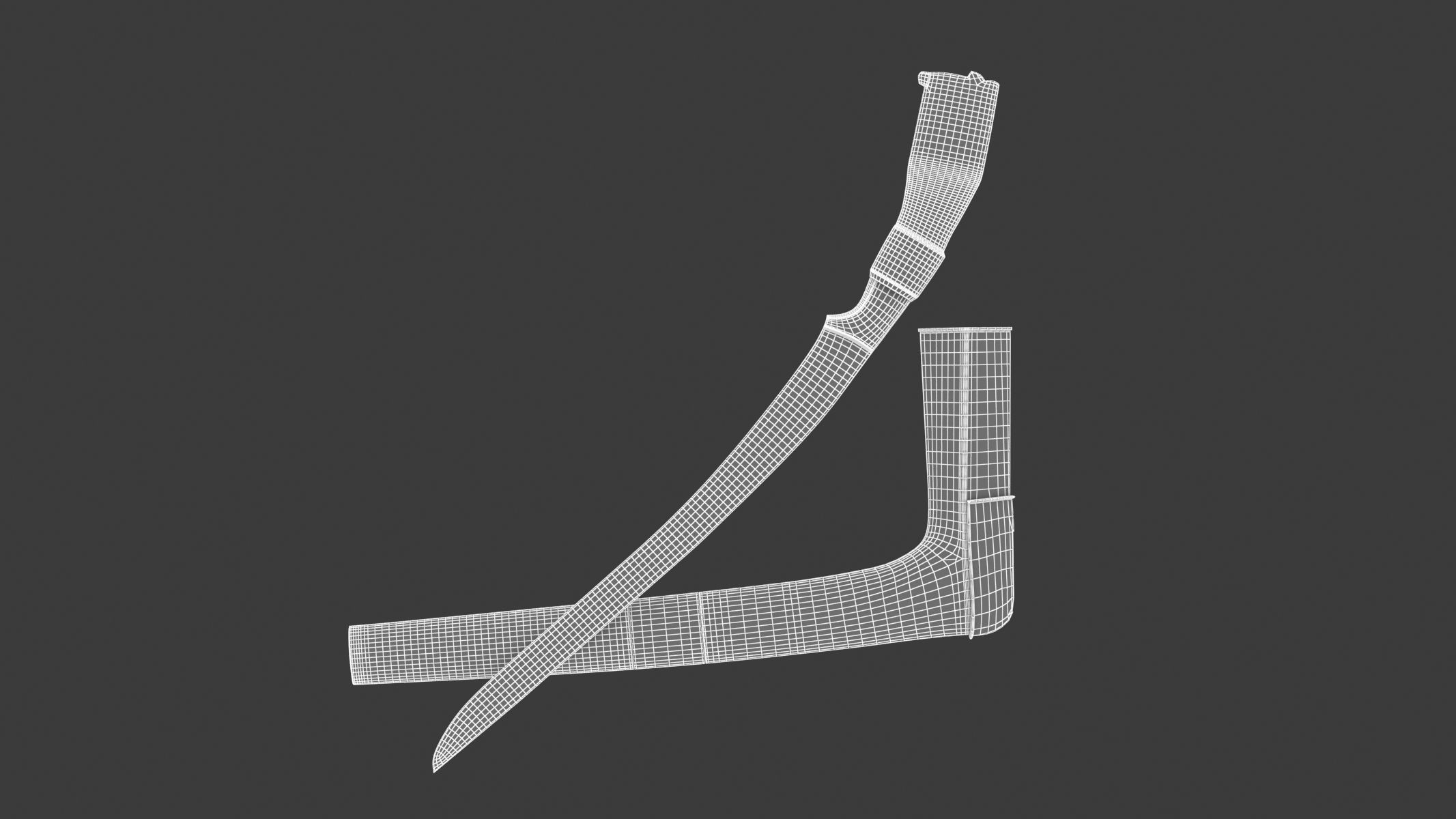 Sewar Dagger  Low-poly 3D model_15