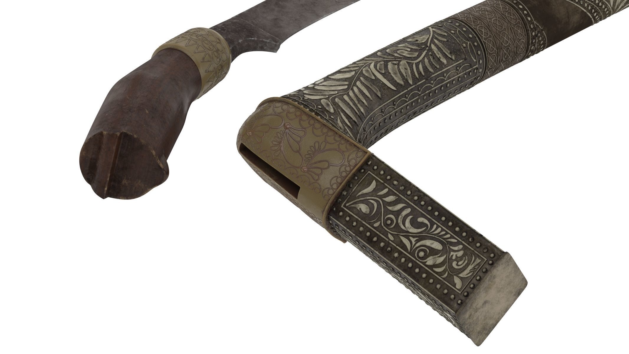 Sewar Dagger  Low-poly 3D model_8