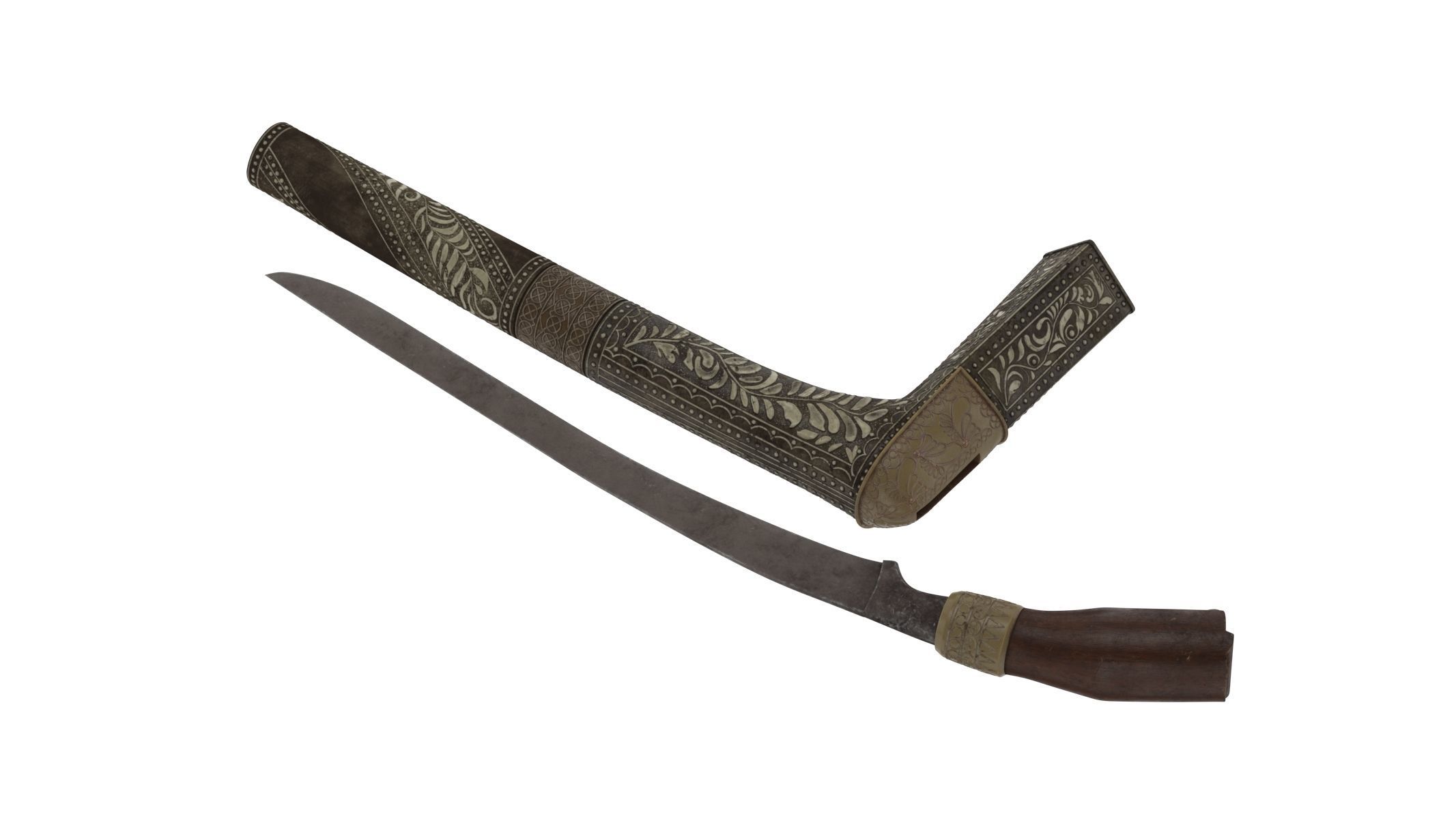 Sewar Dagger  Low-poly 3D model_1