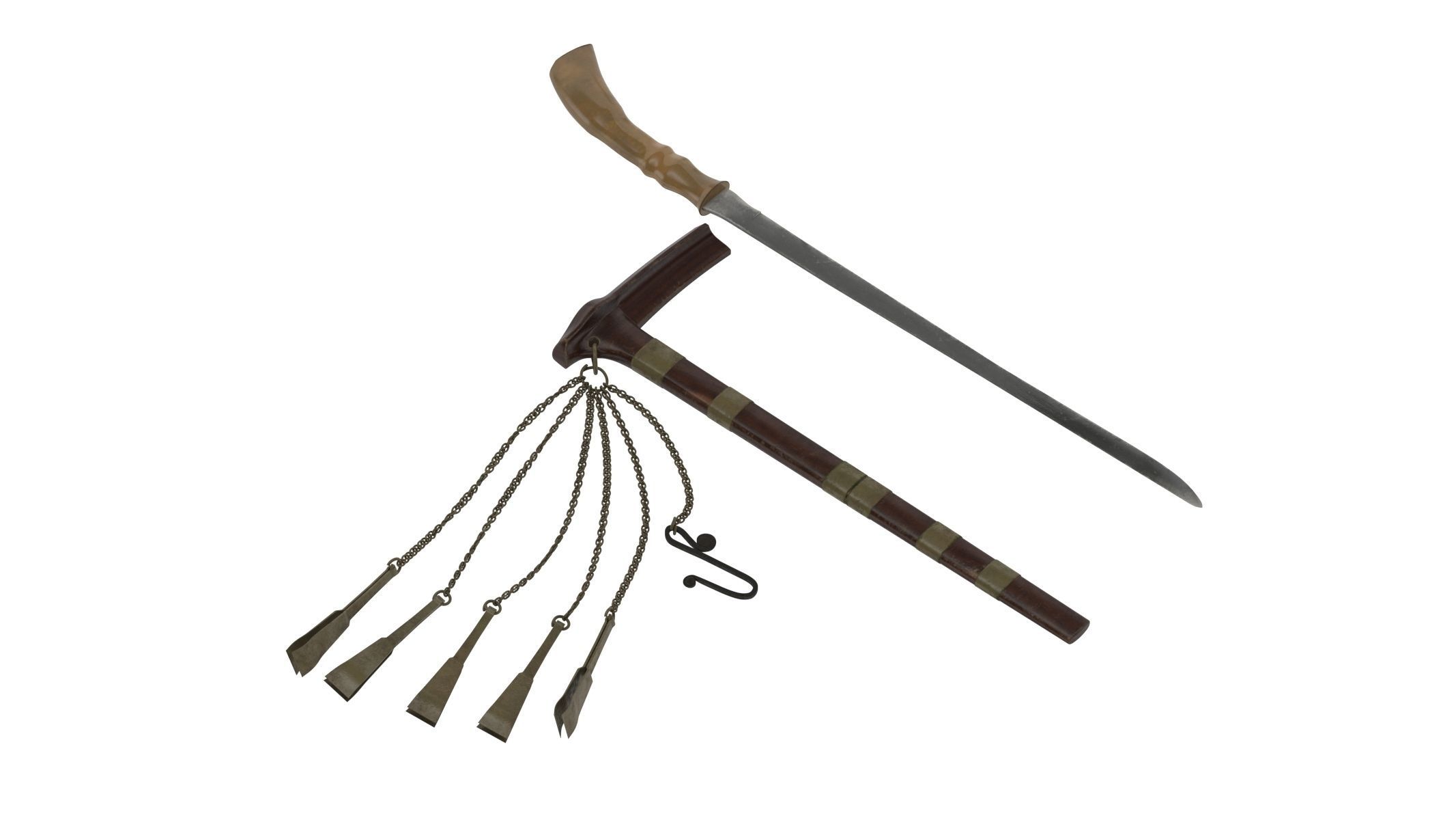 Si Euli Knife Low-poly 3D model_1