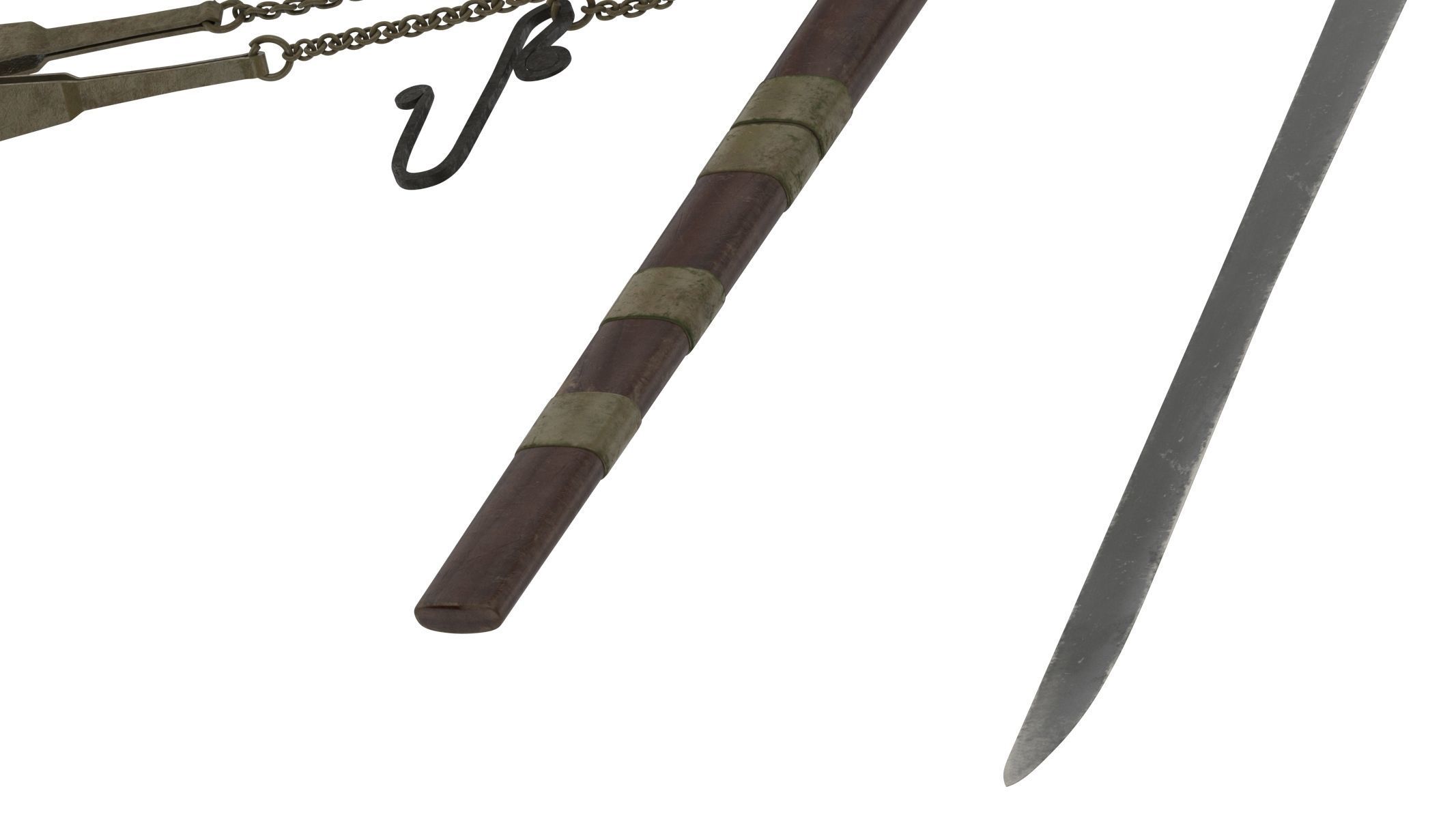 Si Euli Knife Low-poly 3D model_9