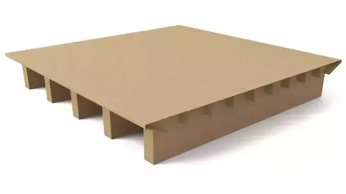 Cardboard Bed Dream Low-poly 3D model