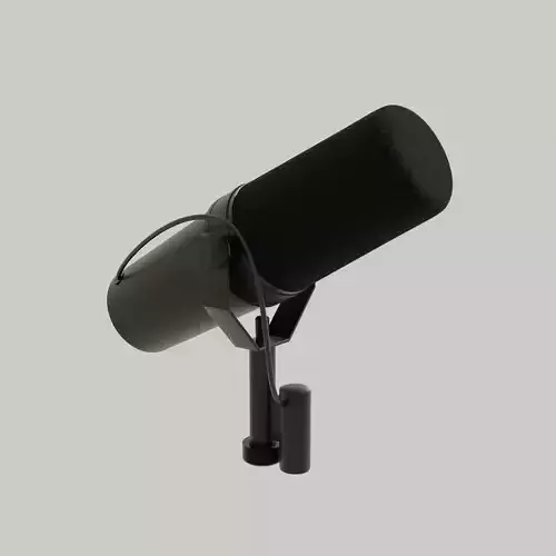 Shure SM7B Studio Microphone Low-poly 3D model